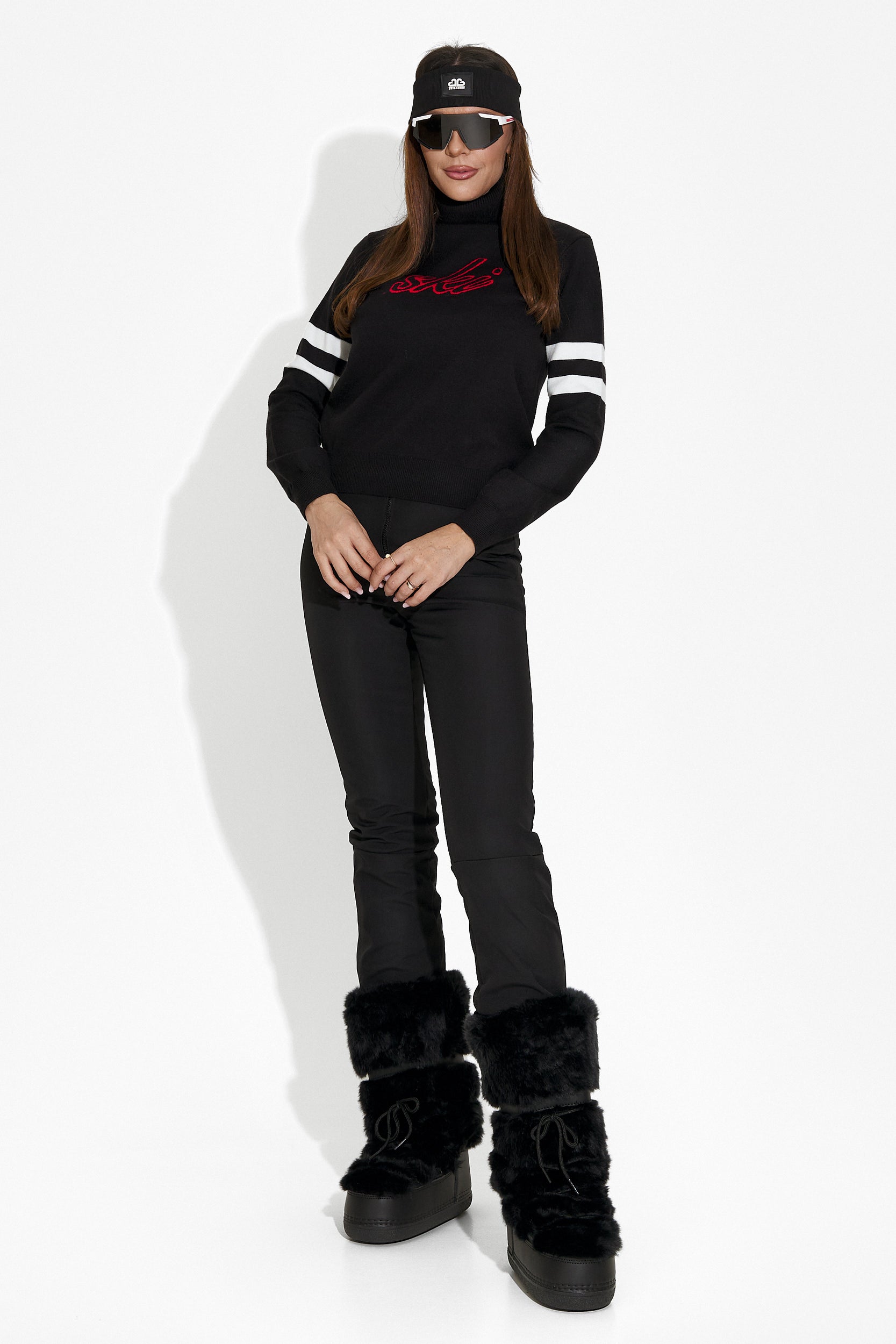 Pulover dama casual negru Suena Bogas