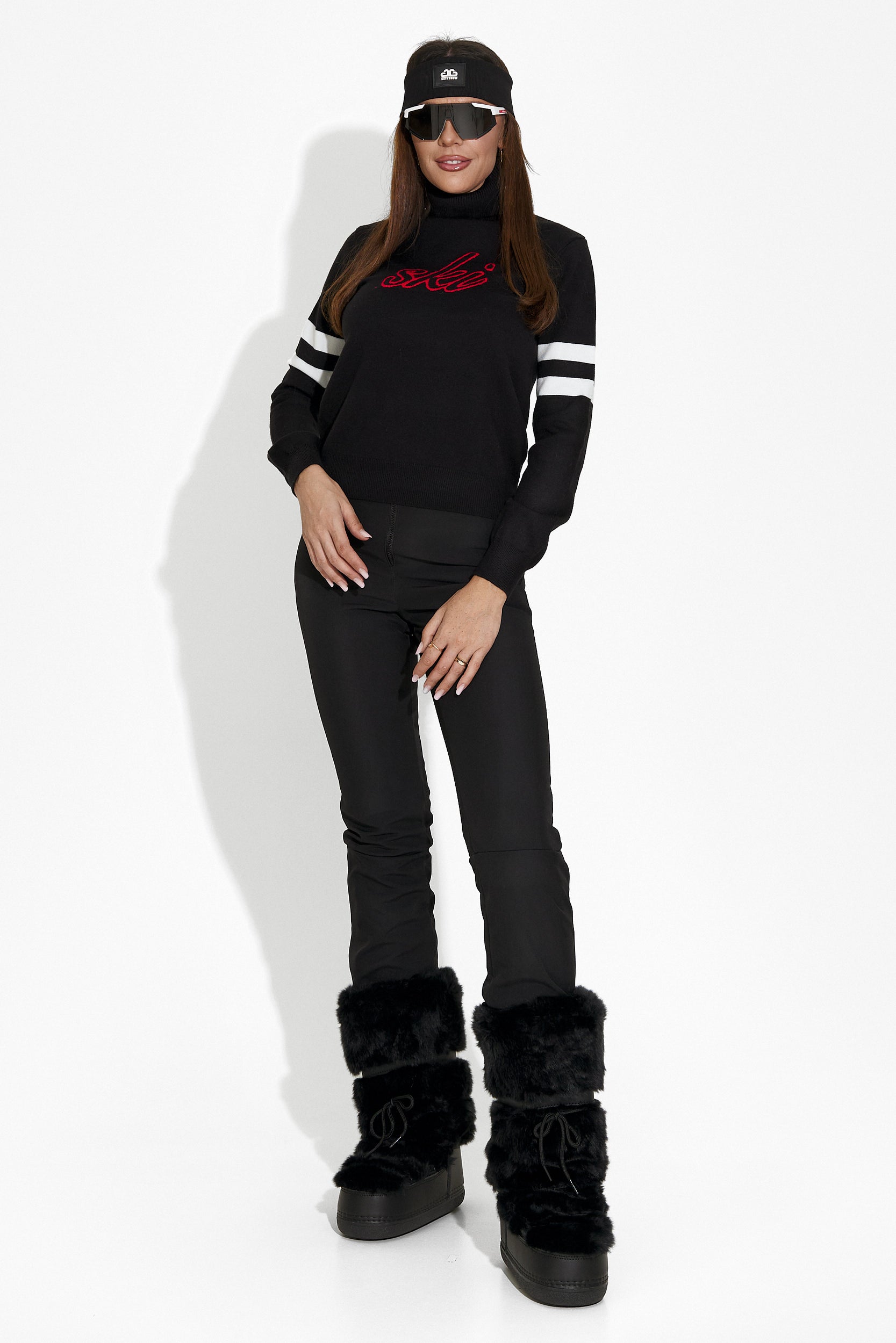 Pulover dama casual negru Suena Bogas