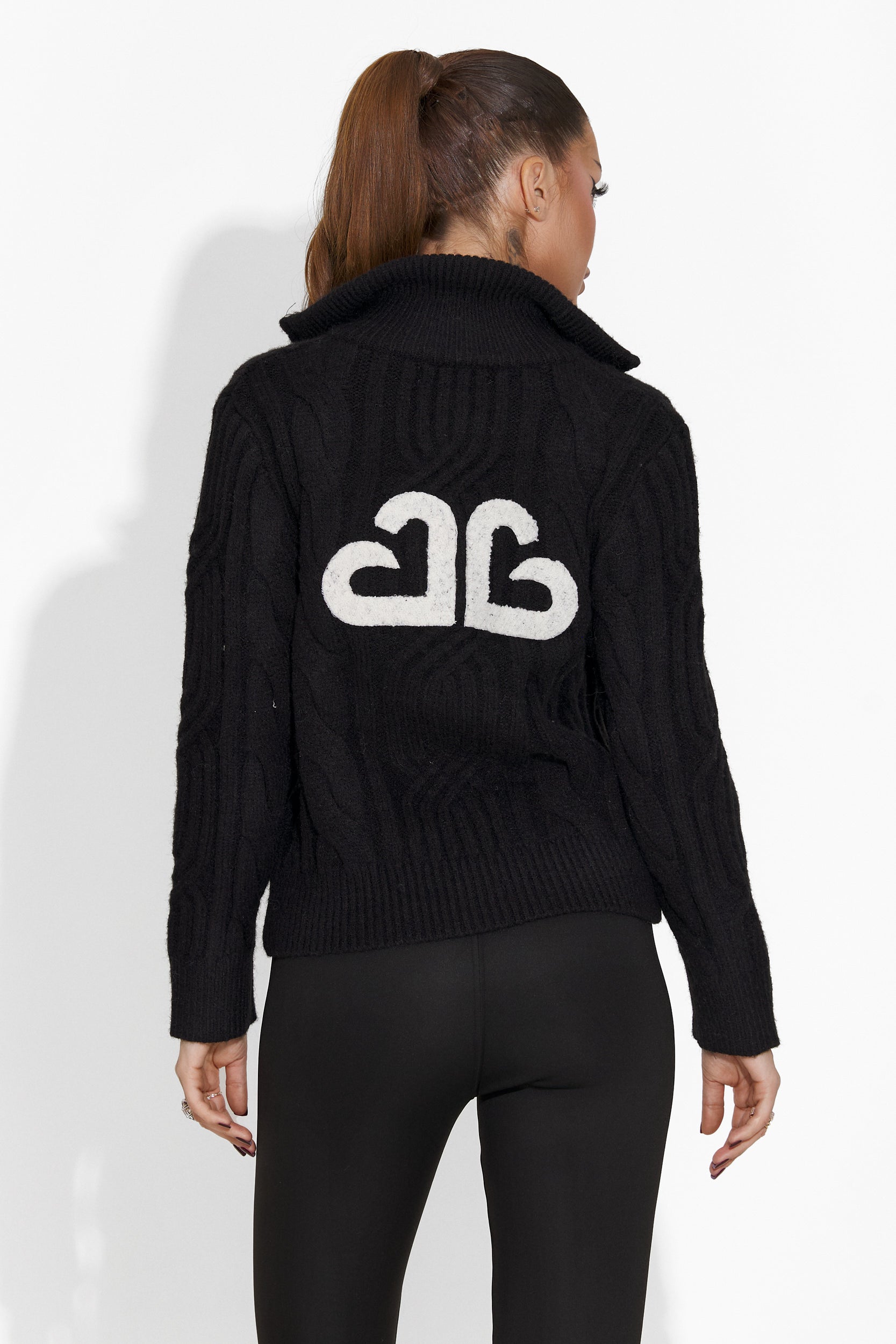 Women's casual black sweater Winteryn Bogas