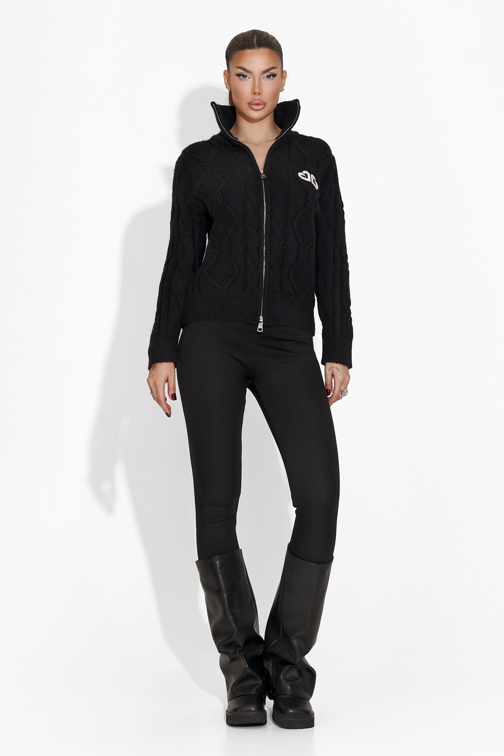 Women's casual black sweater Winteryn Bogas