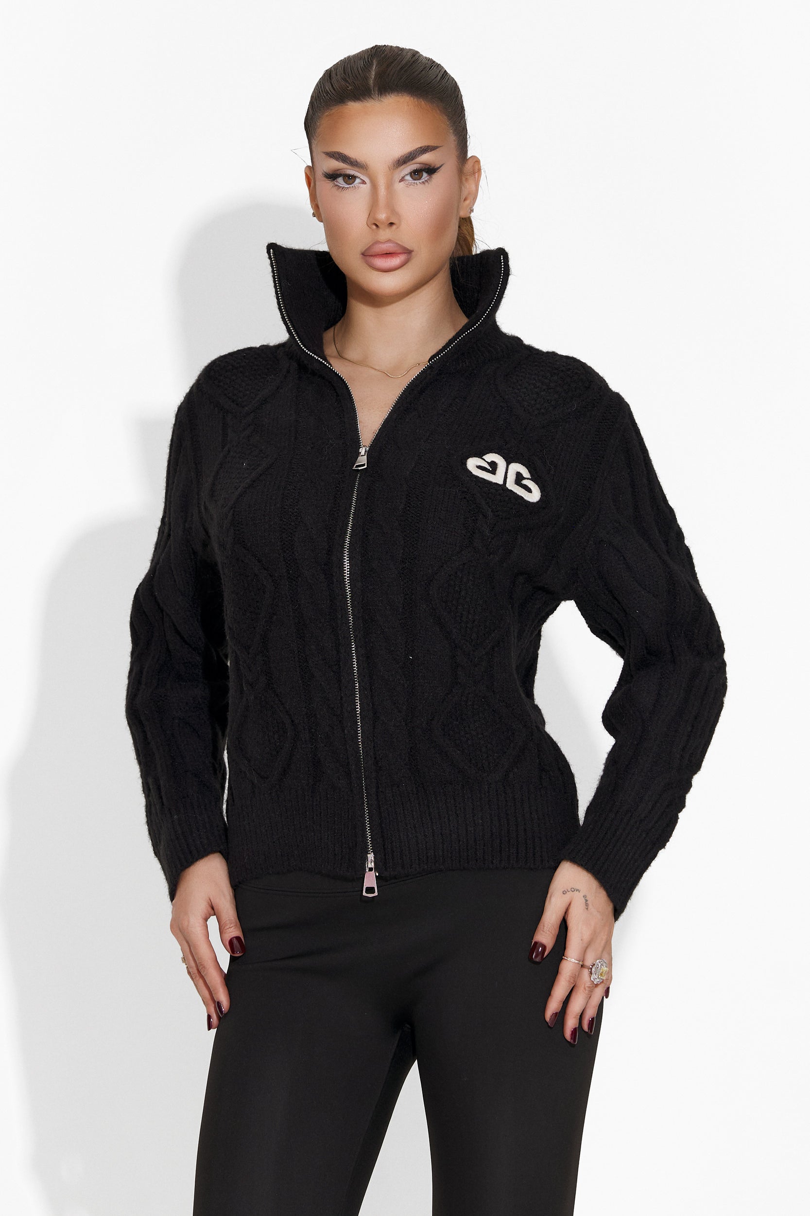 Women's casual black sweater Winteryn Bogas