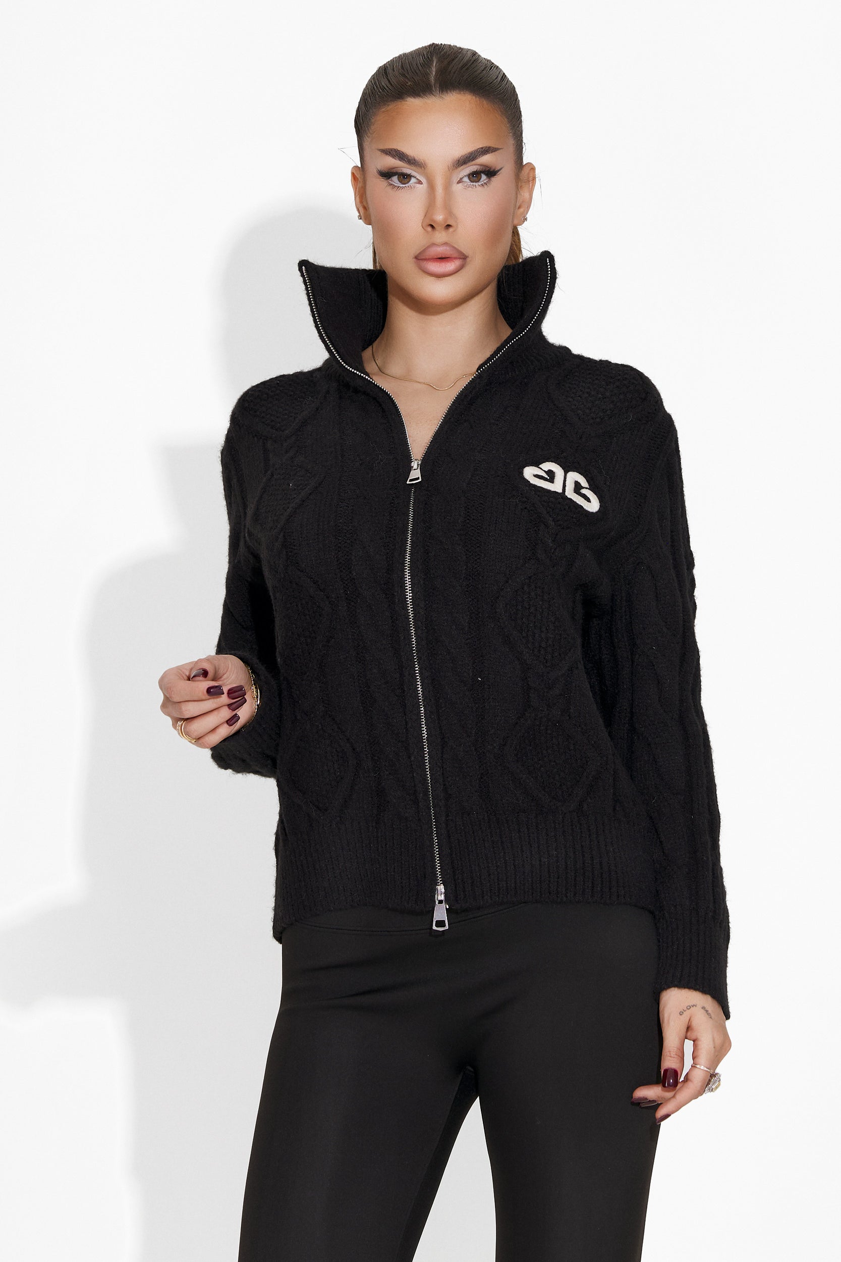 Women's casual black sweater Winteryn Bogas