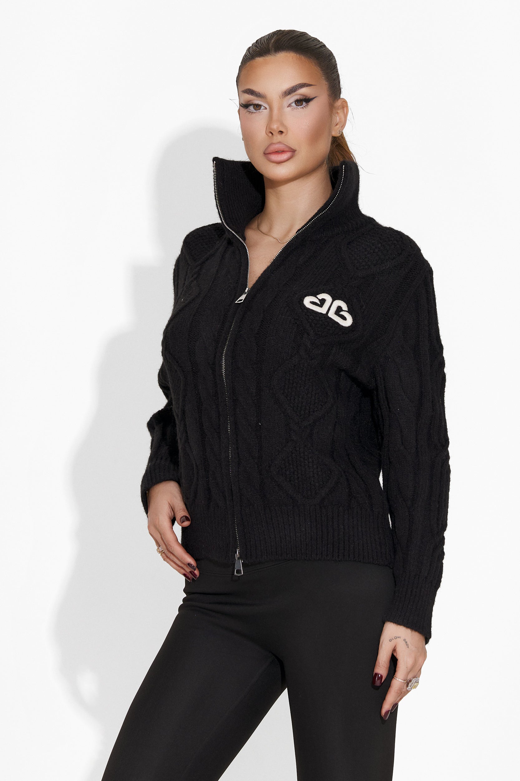 Women's casual black sweater Winteryn Bogas