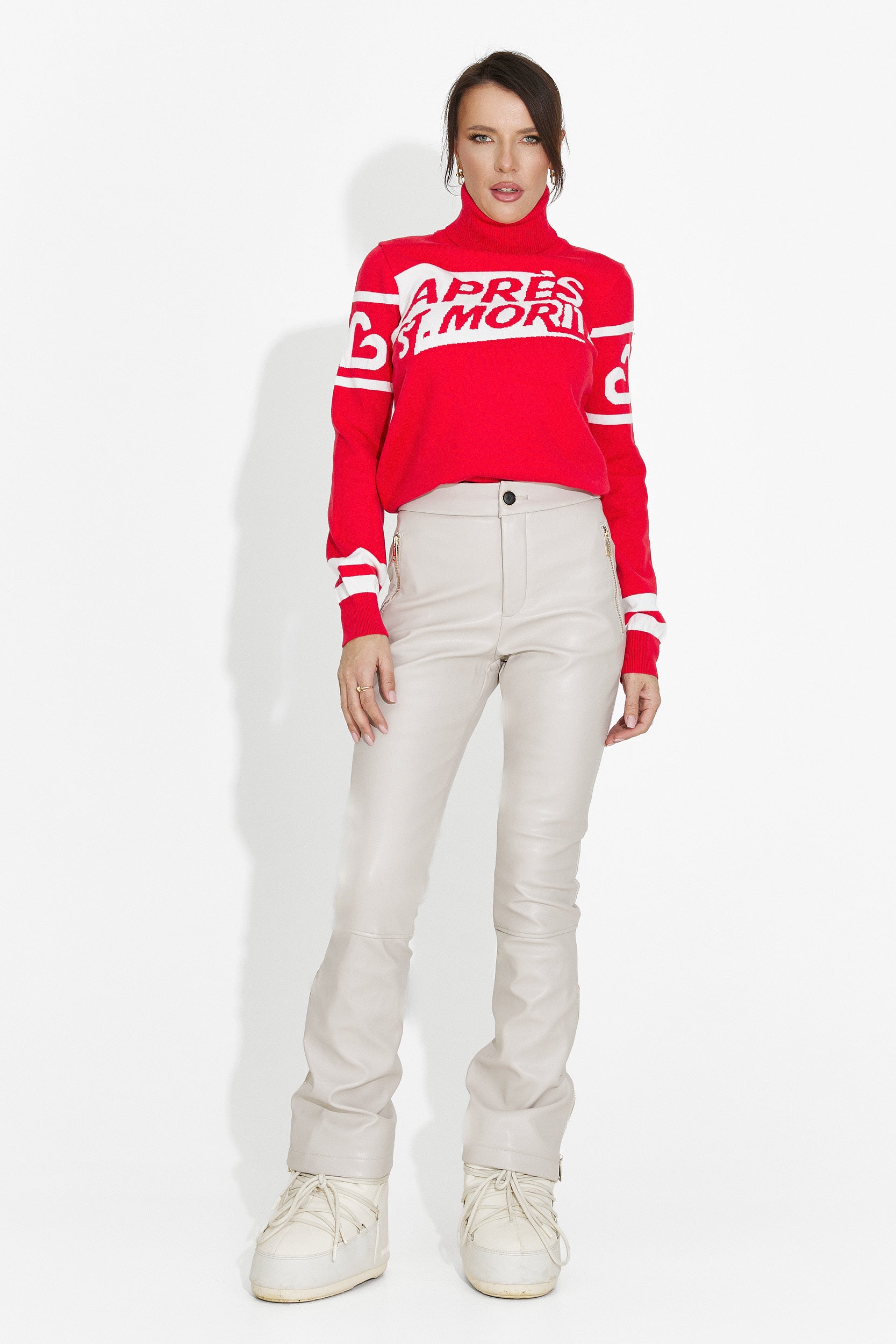 Women's casual red sweater Nelora Bogas