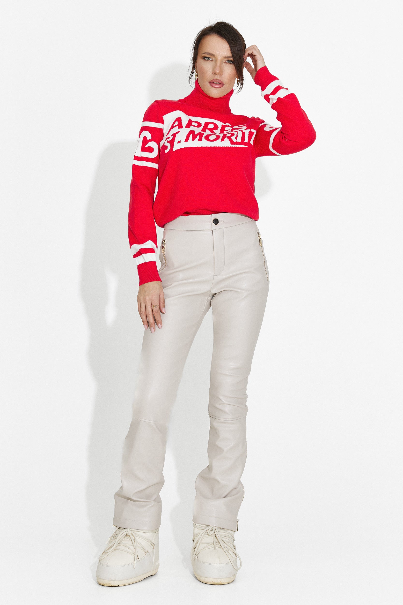 Women's casual red sweater Nelora Bogas