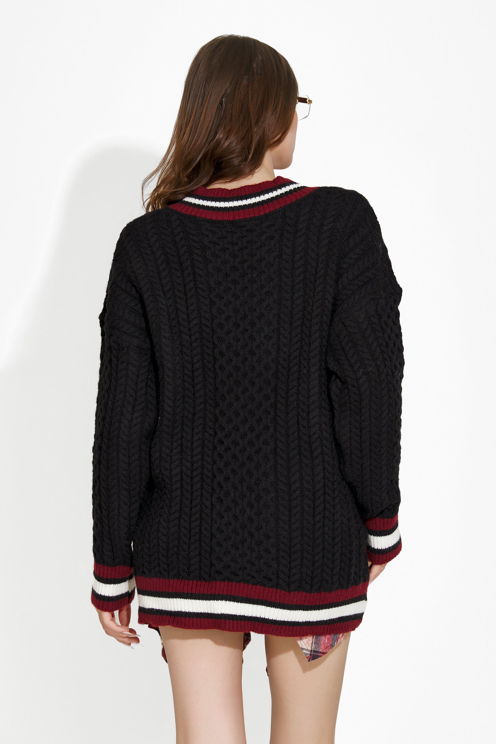 Pulover dana casual negru Rosyena Bogas