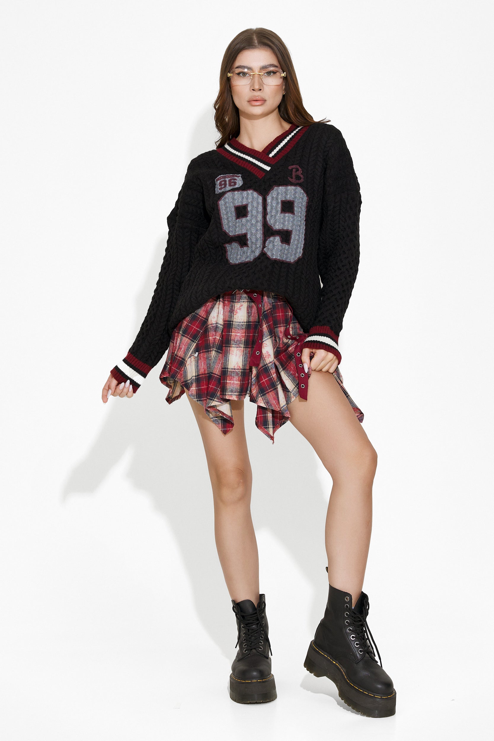 Pulover dana casual negru Rosyena Bogas