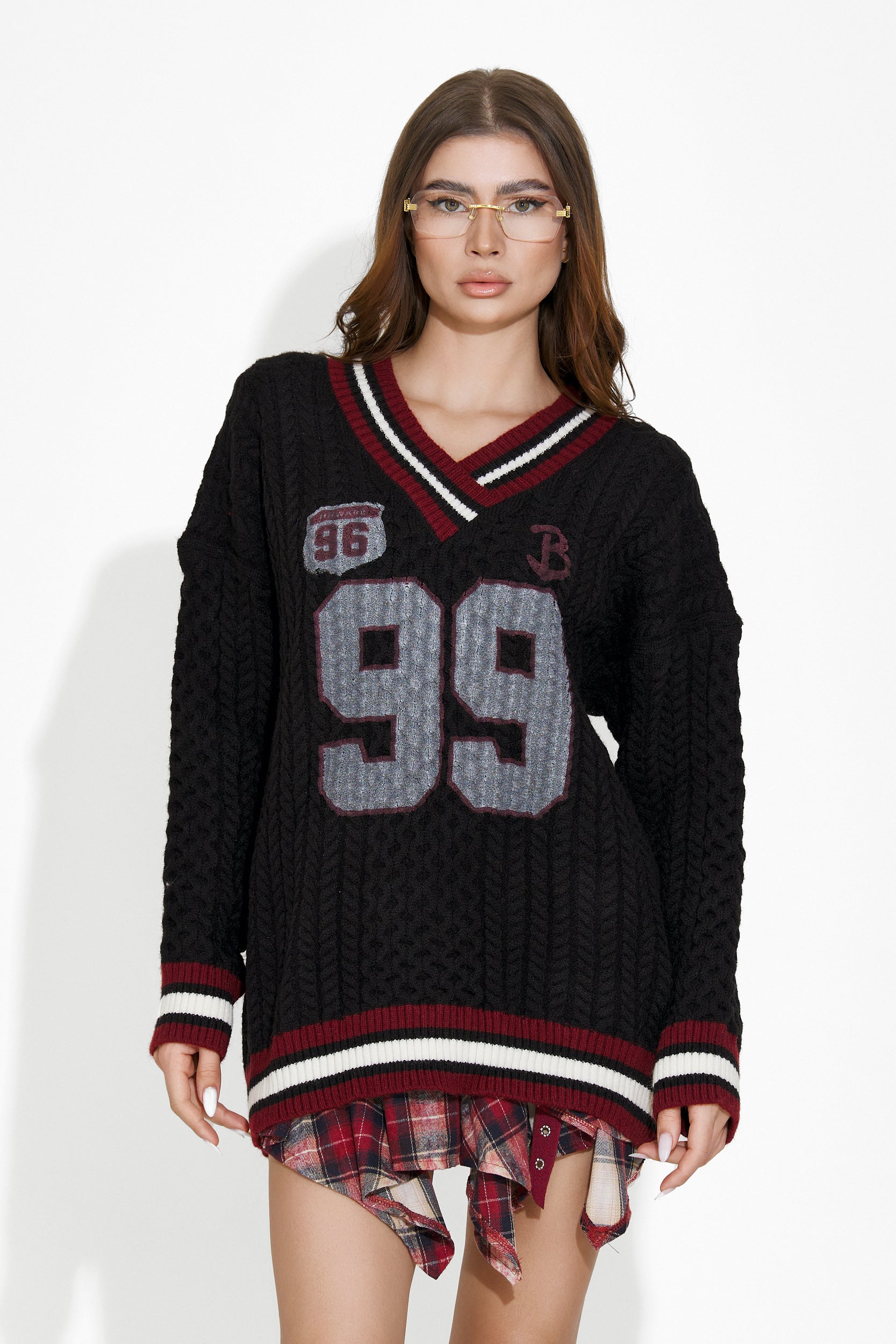 Pulover dana casual negru Rosyena Bogas