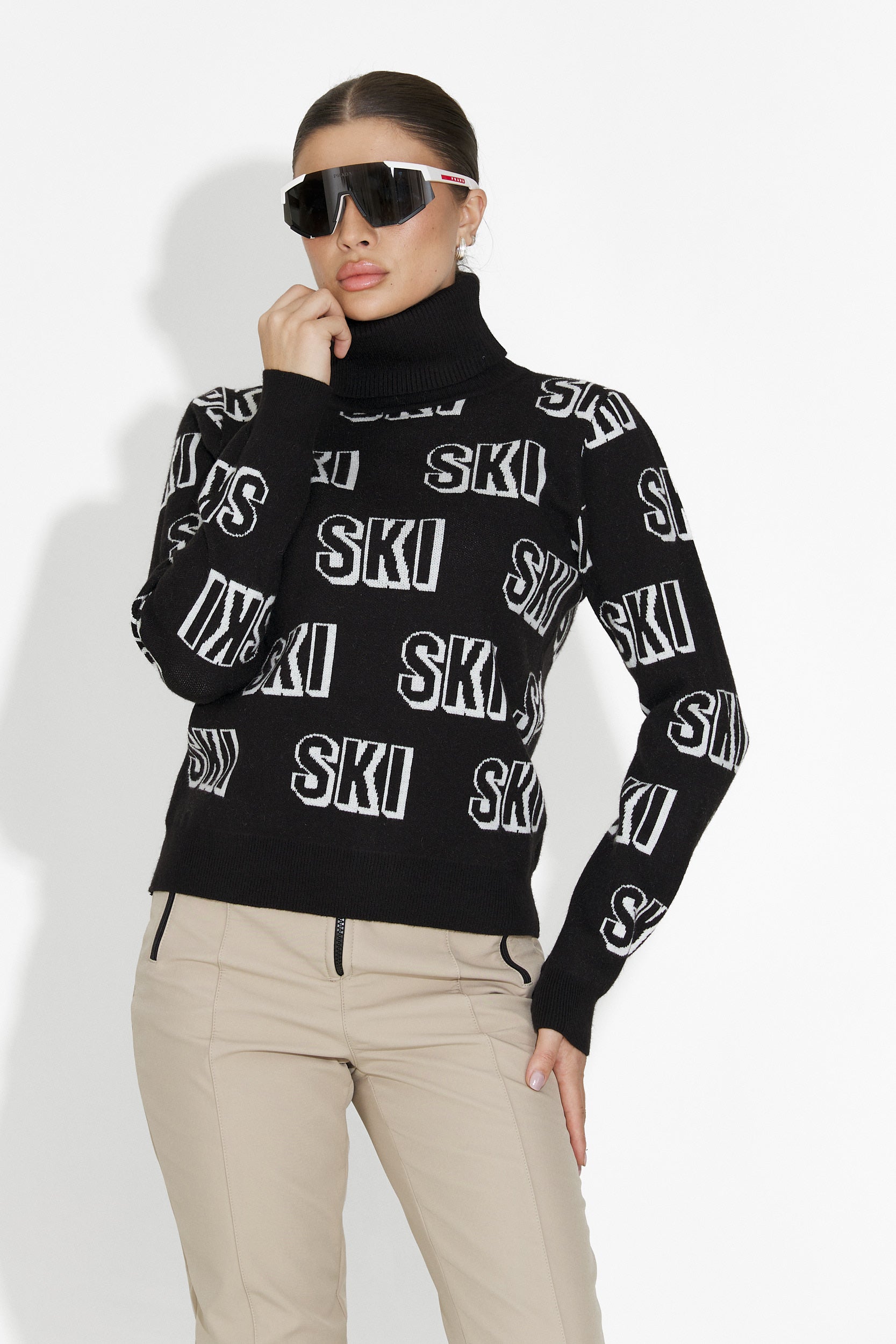 Caresia Bogas Black Women's Ski Sweater