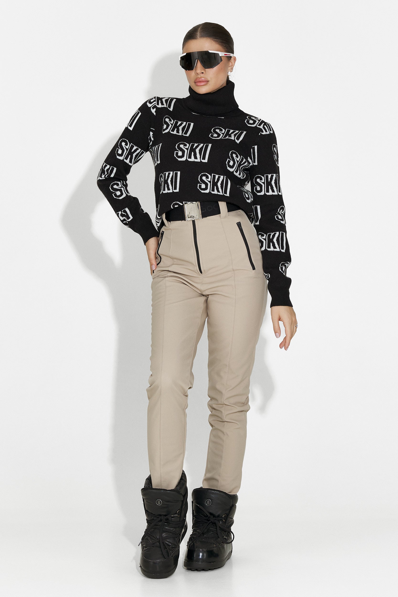 Caresia Bogas Black Women's Ski Sweater