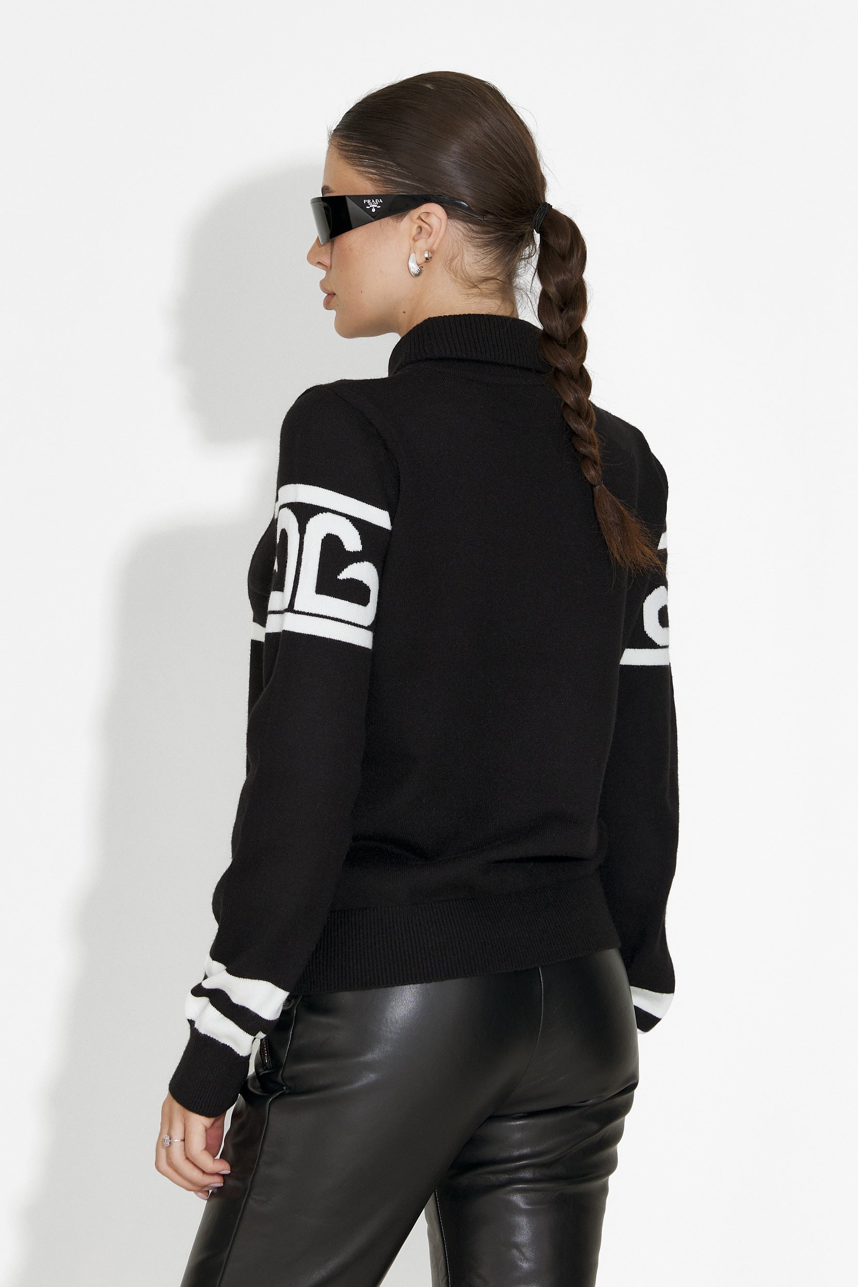 Pulover ski dama negru Lanaki Bogas