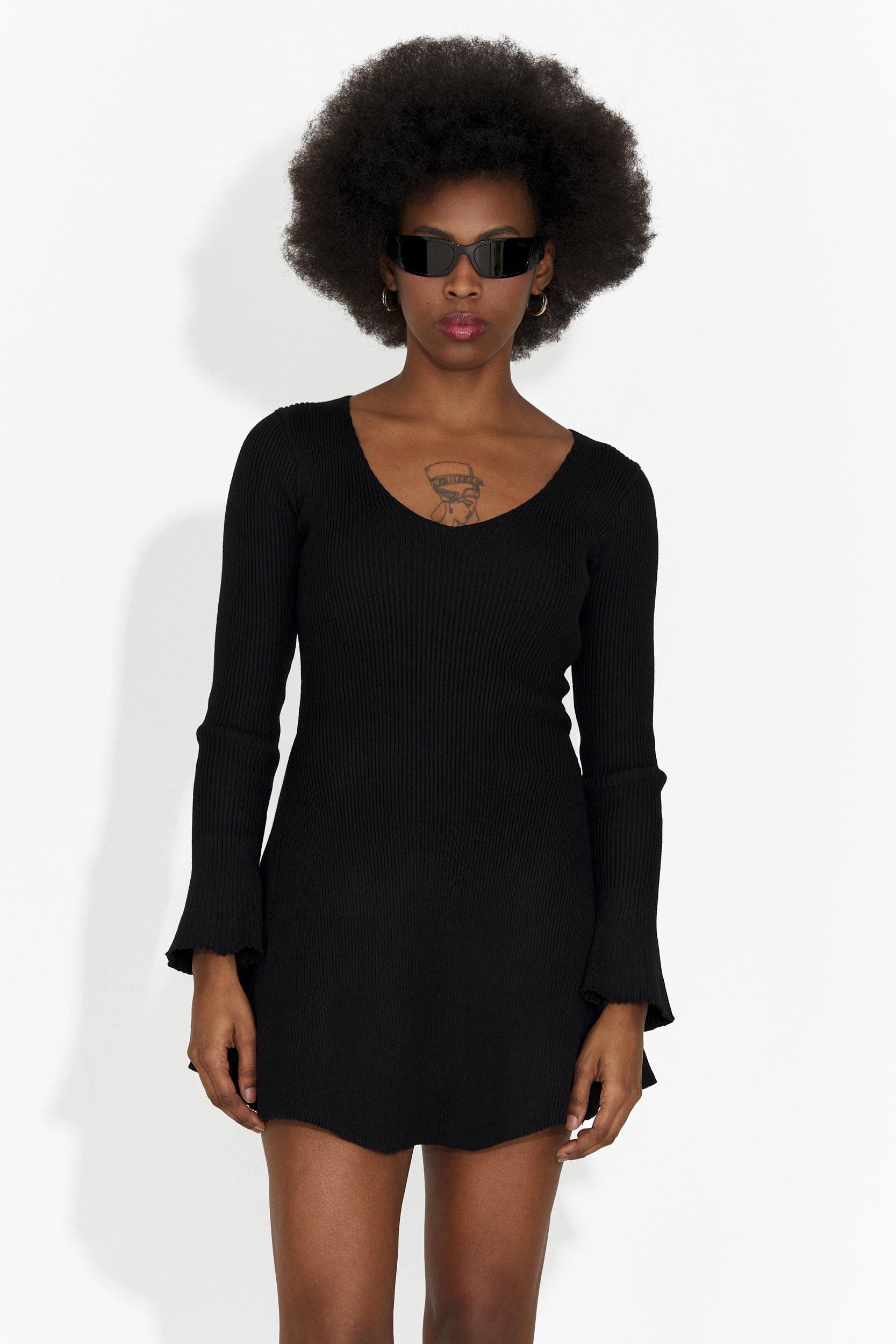 Rochie dama casual neagra Nesie Bogas