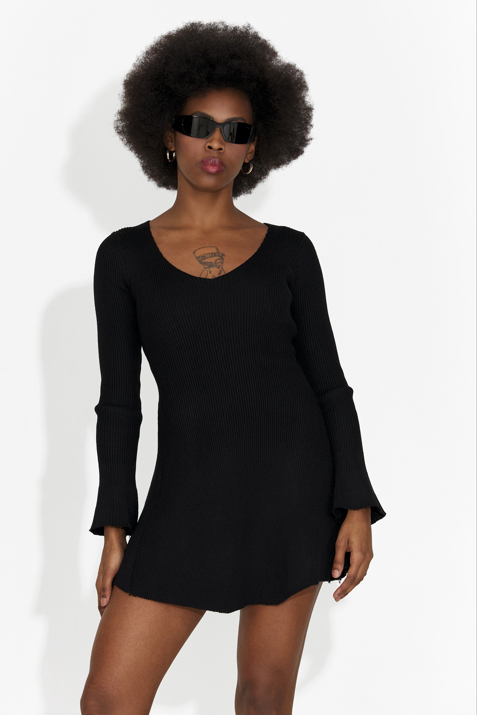 Rochie dama casual neagra Nesie Bogas