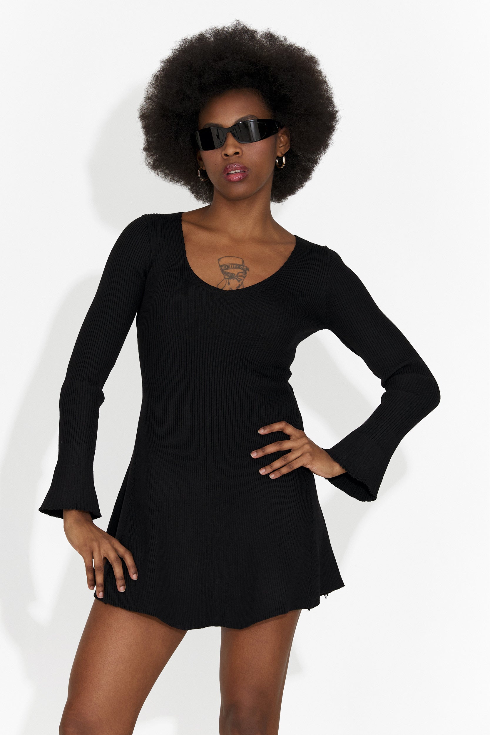 Rochie dama casual neagra Nesie Bogas