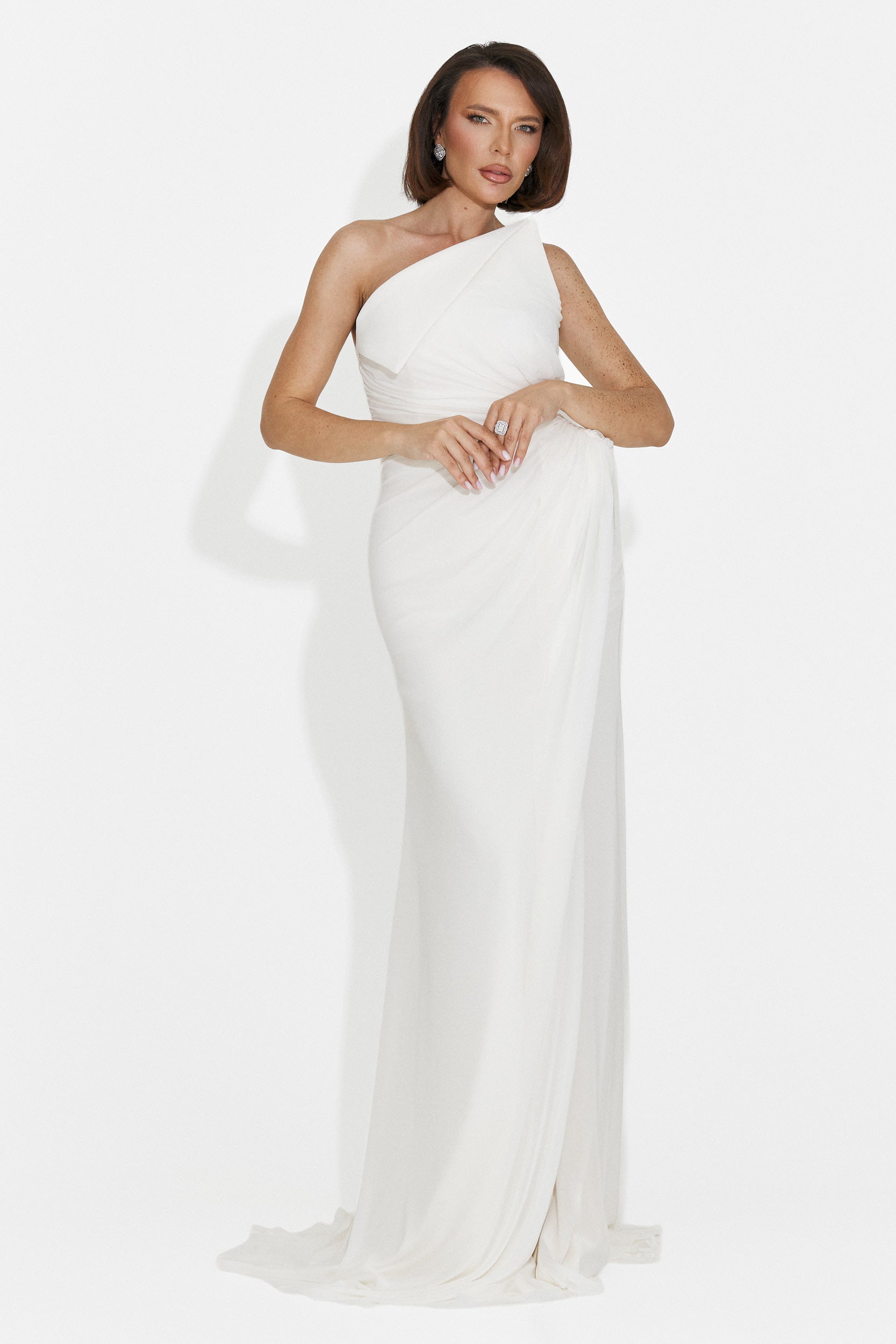 Rochie dama lunga alba Felina Bogas