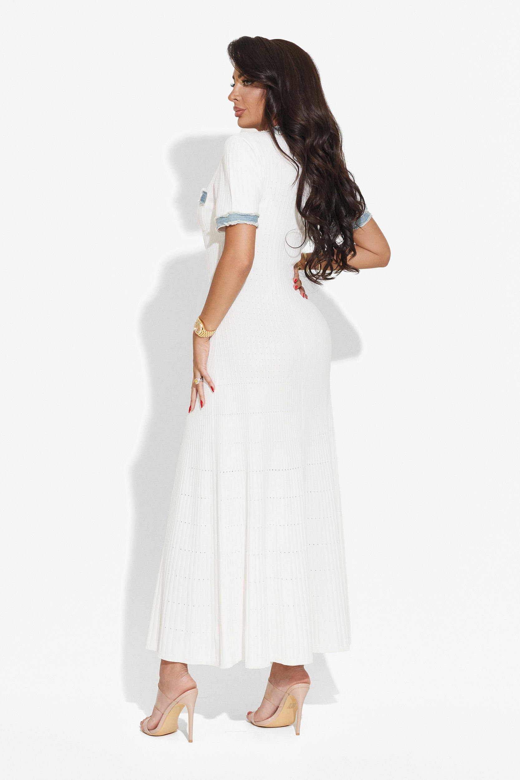 Rochie dama lunga alba Irvina Bogas