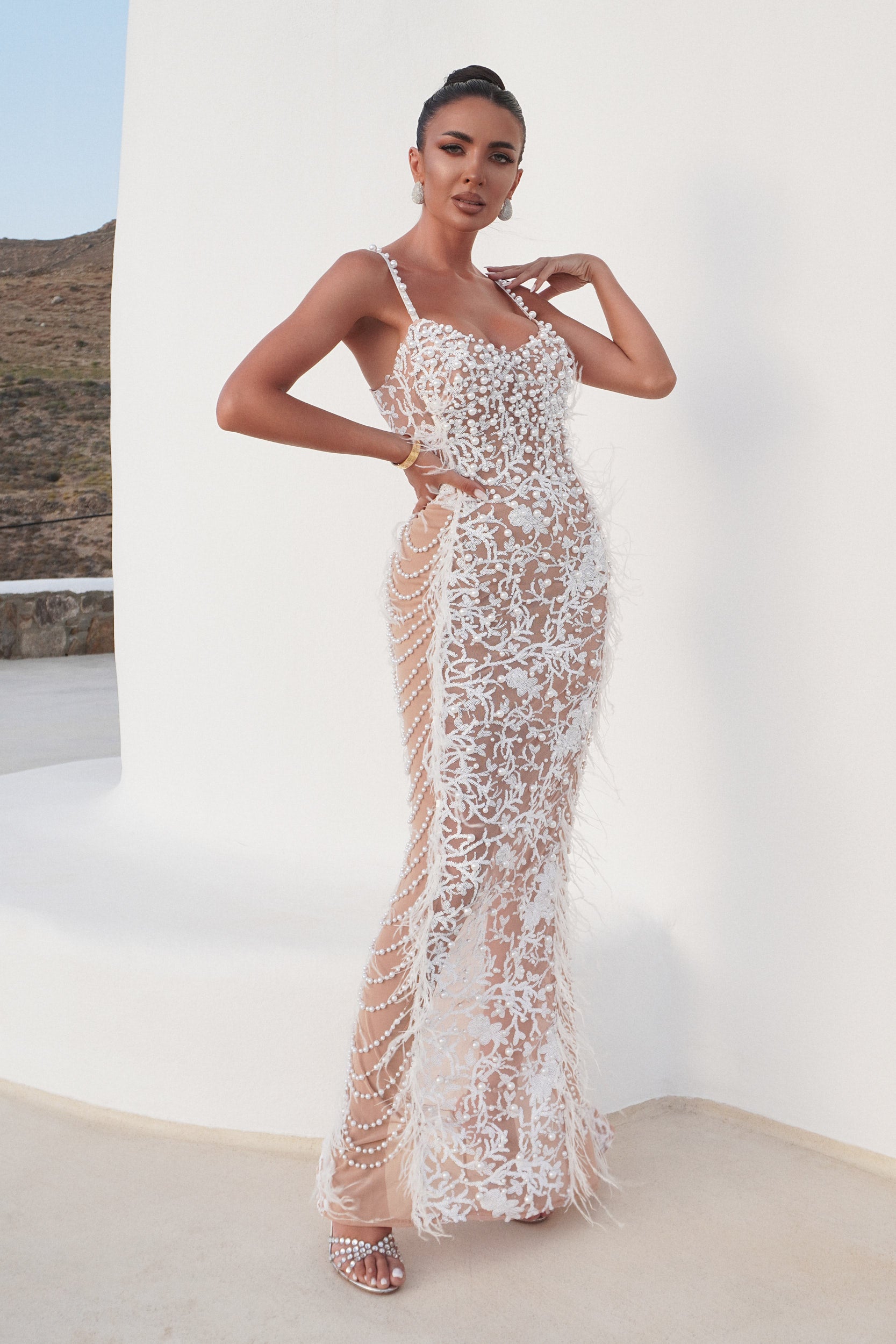 Long white dress for women Johana Bogas