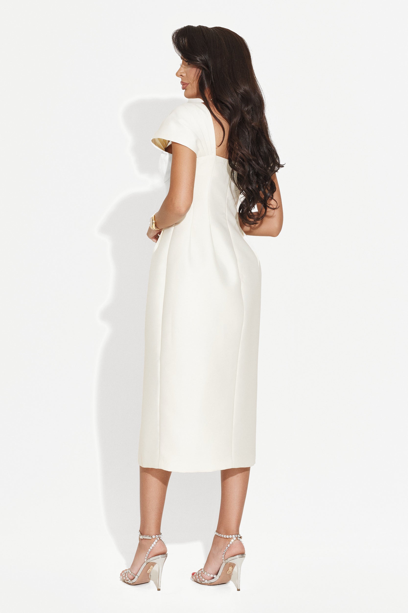 Rochie dama lunga alba Letona Bogas