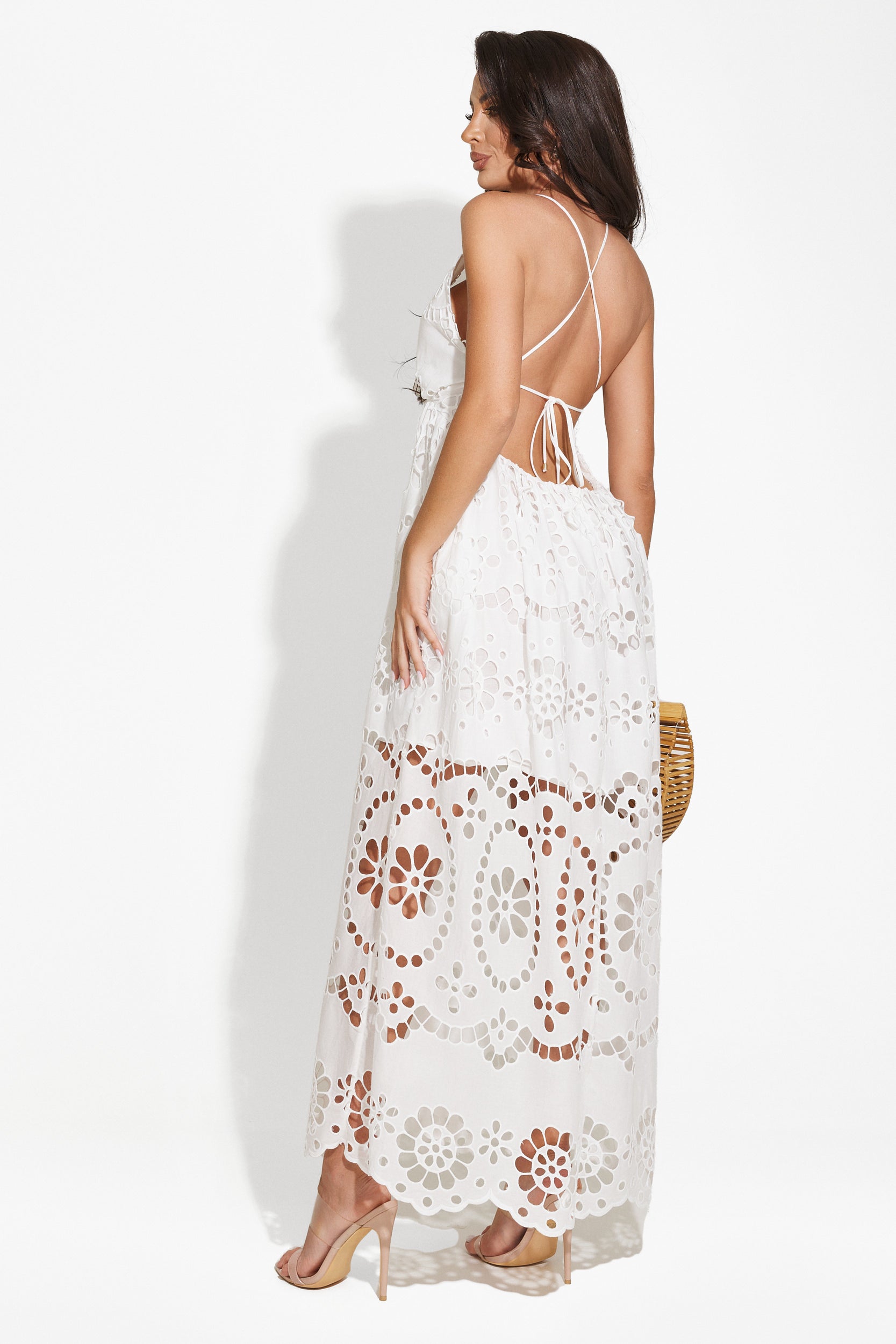 Rochie dama lunga alba Ligia Bogas