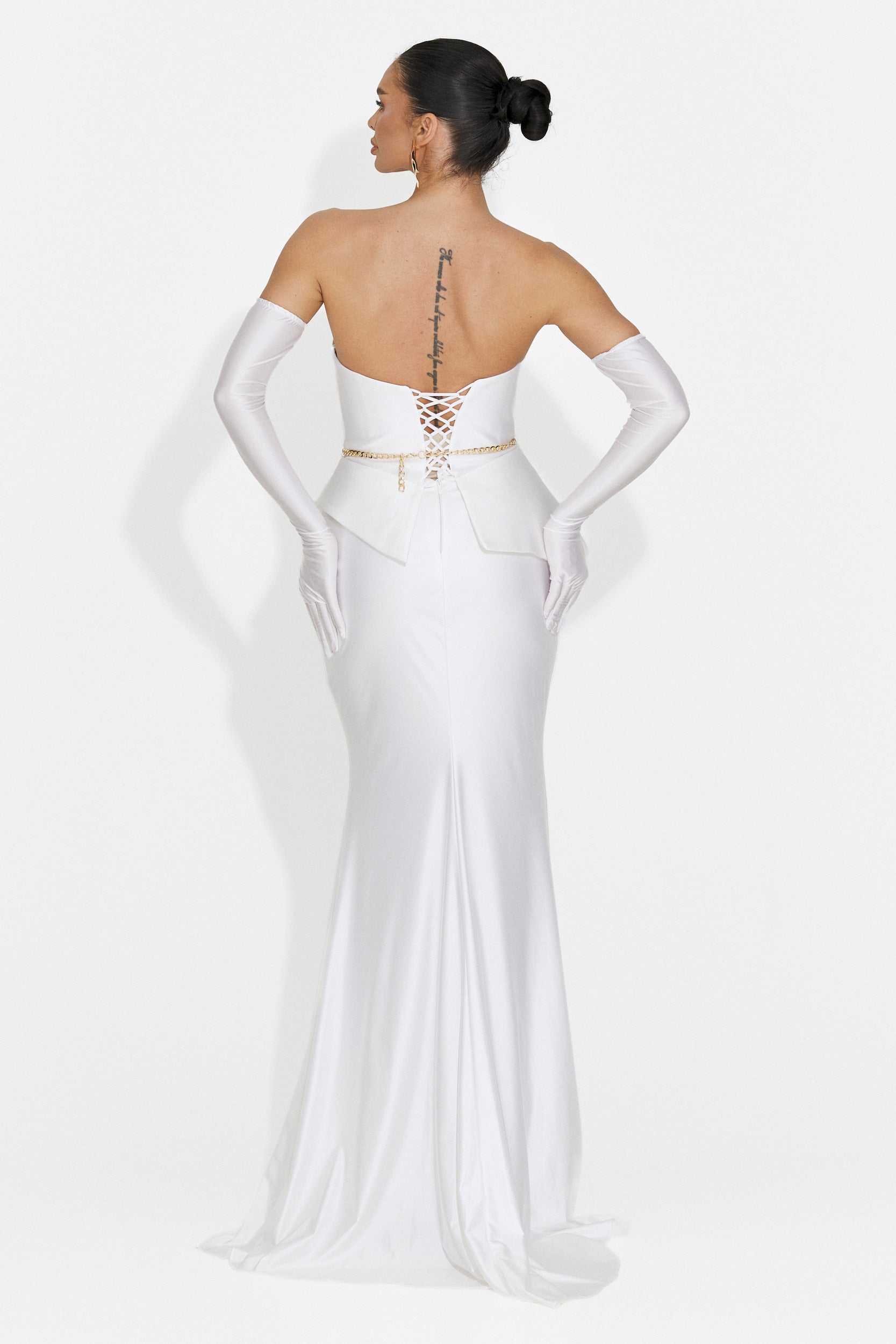 Rochie dama lunga alba Merle Bogas