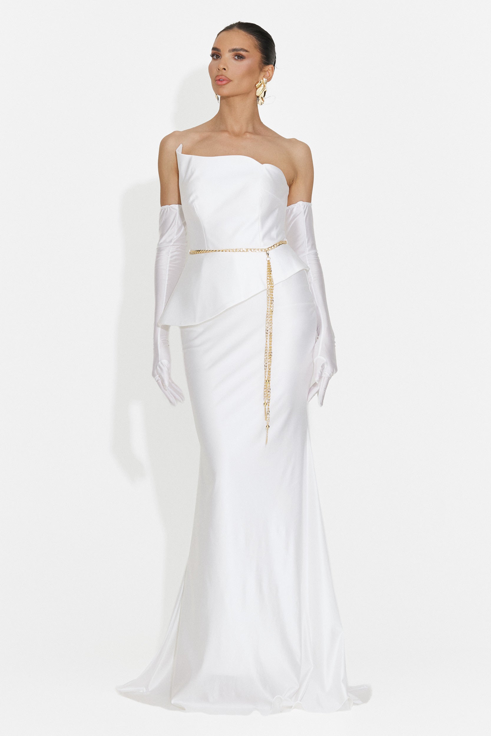Rochie dama lunga alba Merle Bogas