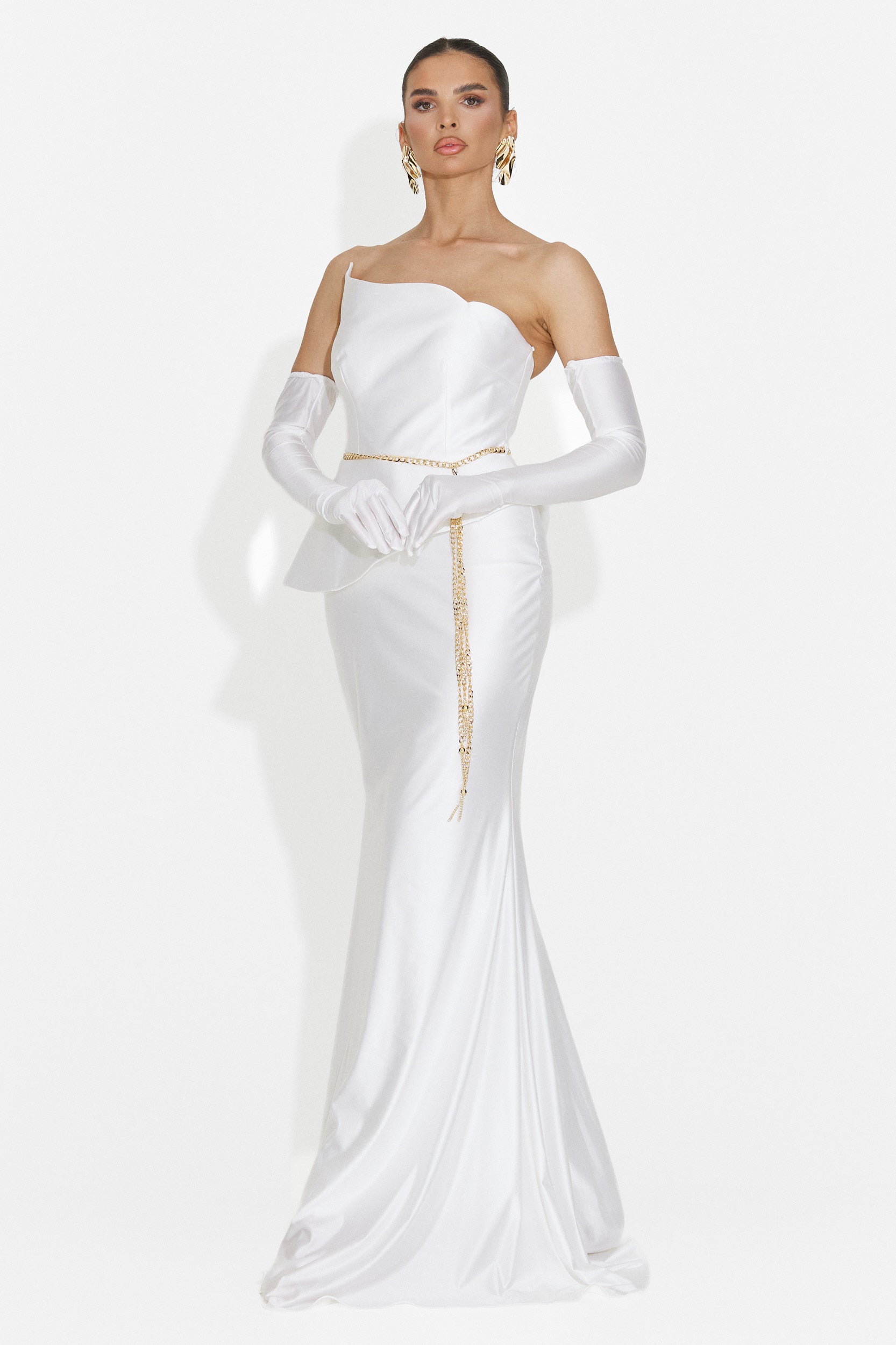 Rochie dama lunga alba Merle Bogas