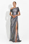 Melonie Bogas Long Silver Ladies Dress
