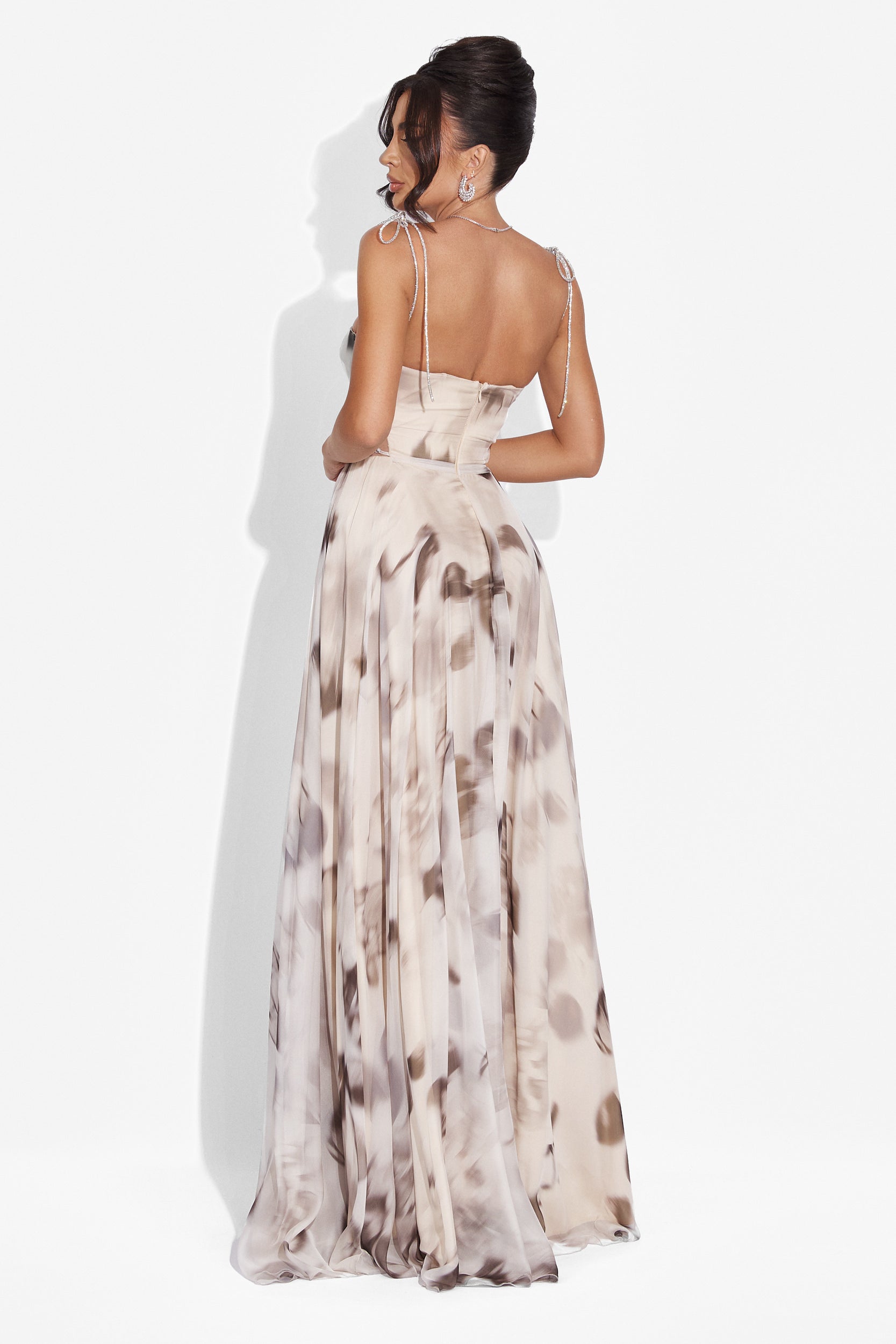 Rochie dama lunga bej Galizana Bogas