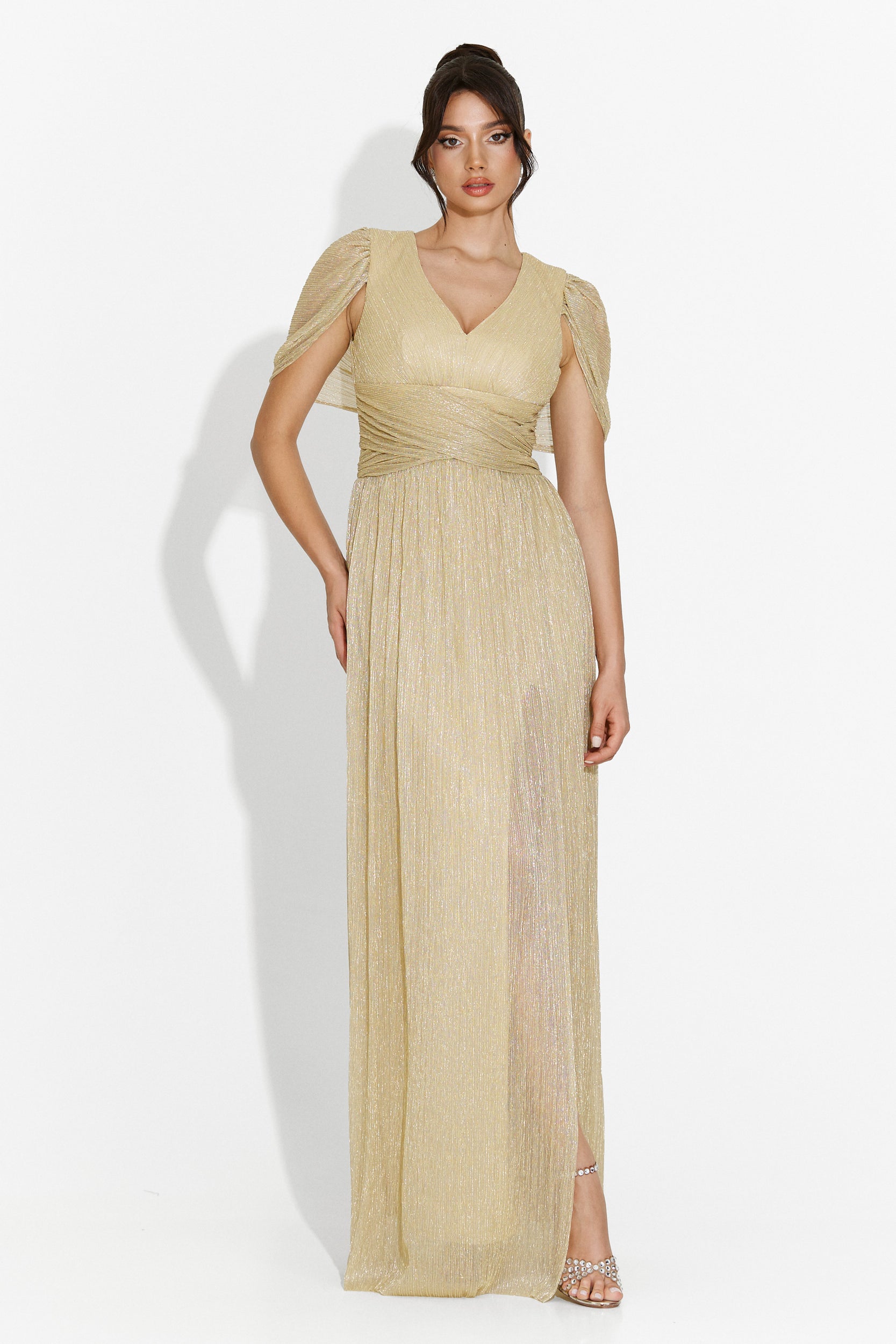 Long beige Kidy Bogas dress for women