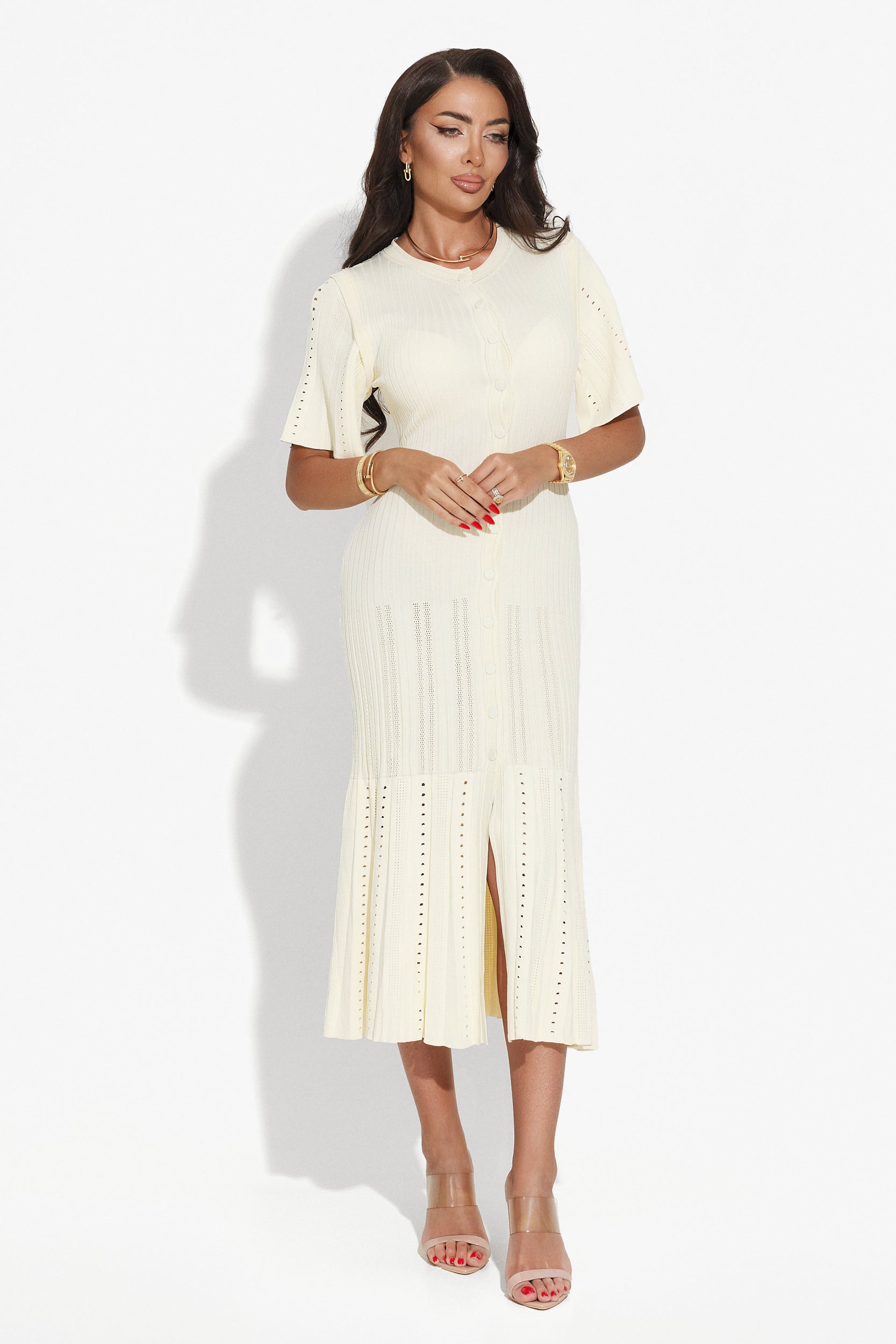 Rochie dama lunga bej Melona Bogas