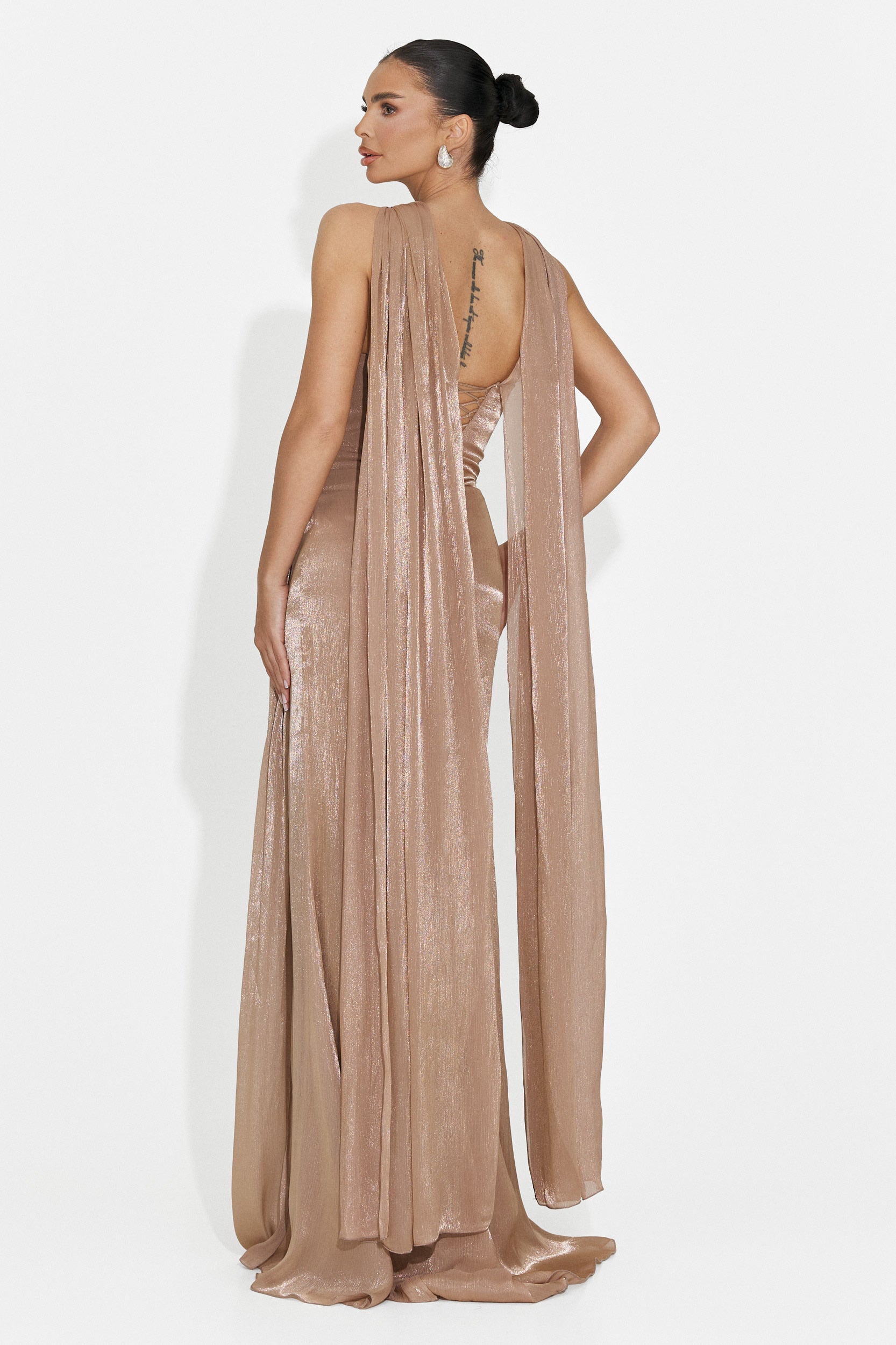 Rochie dama lunga bej Moritz Bogas