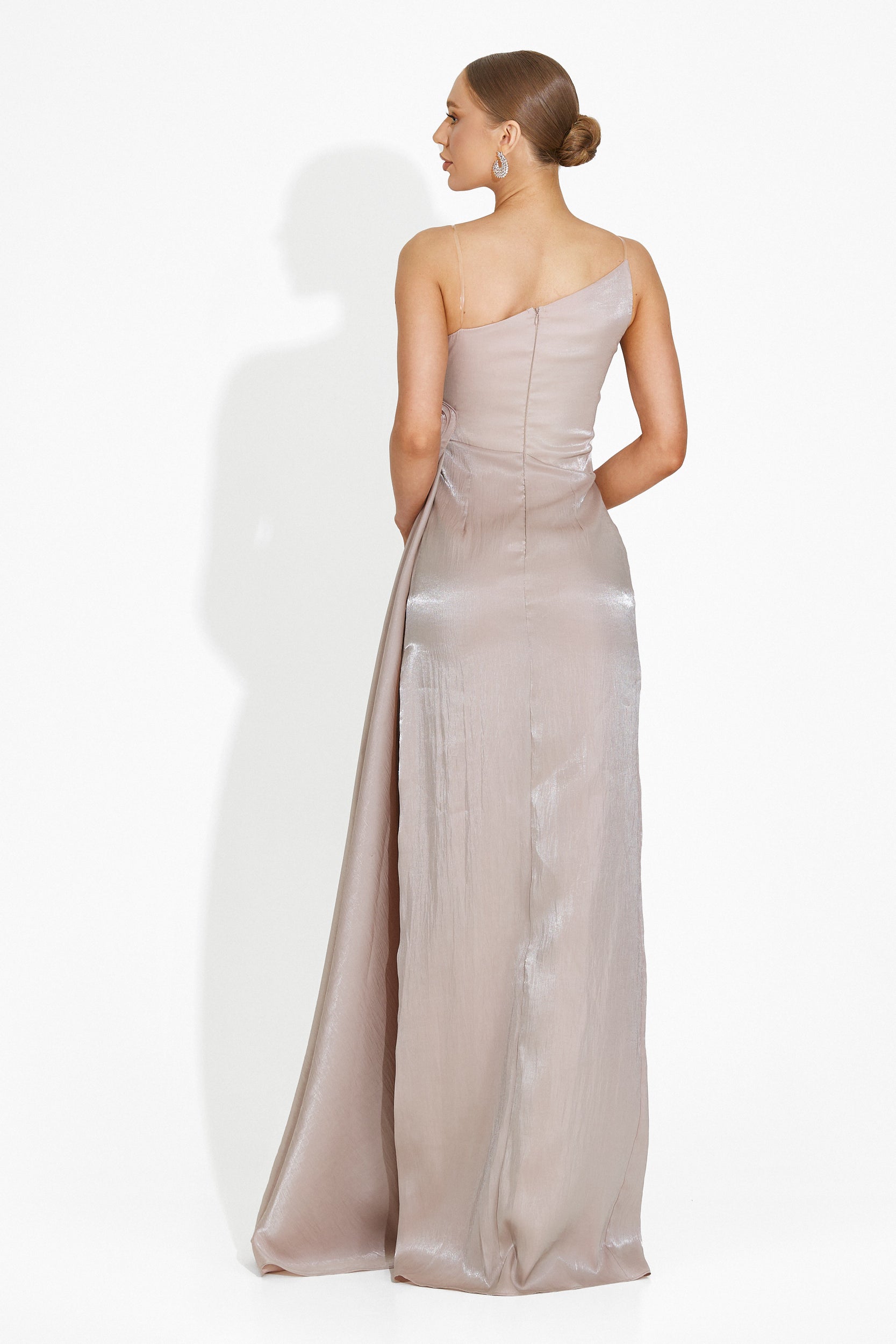 Rochie dama lunga bej Verlie Bogas