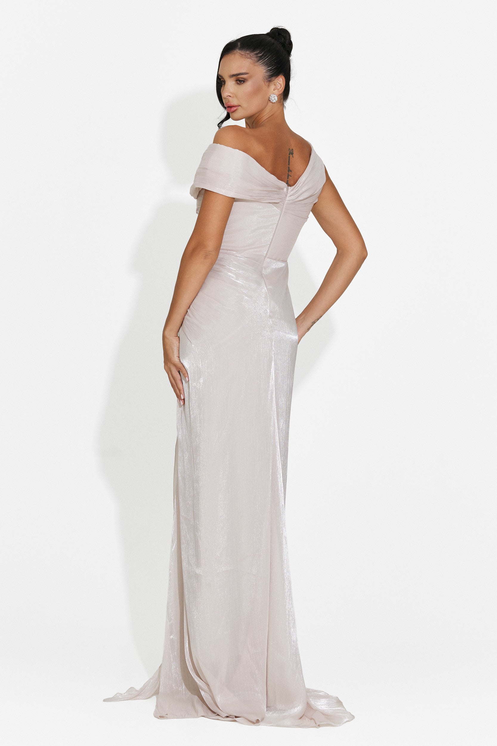 Rochie dama lunga bej Wagner Bogas