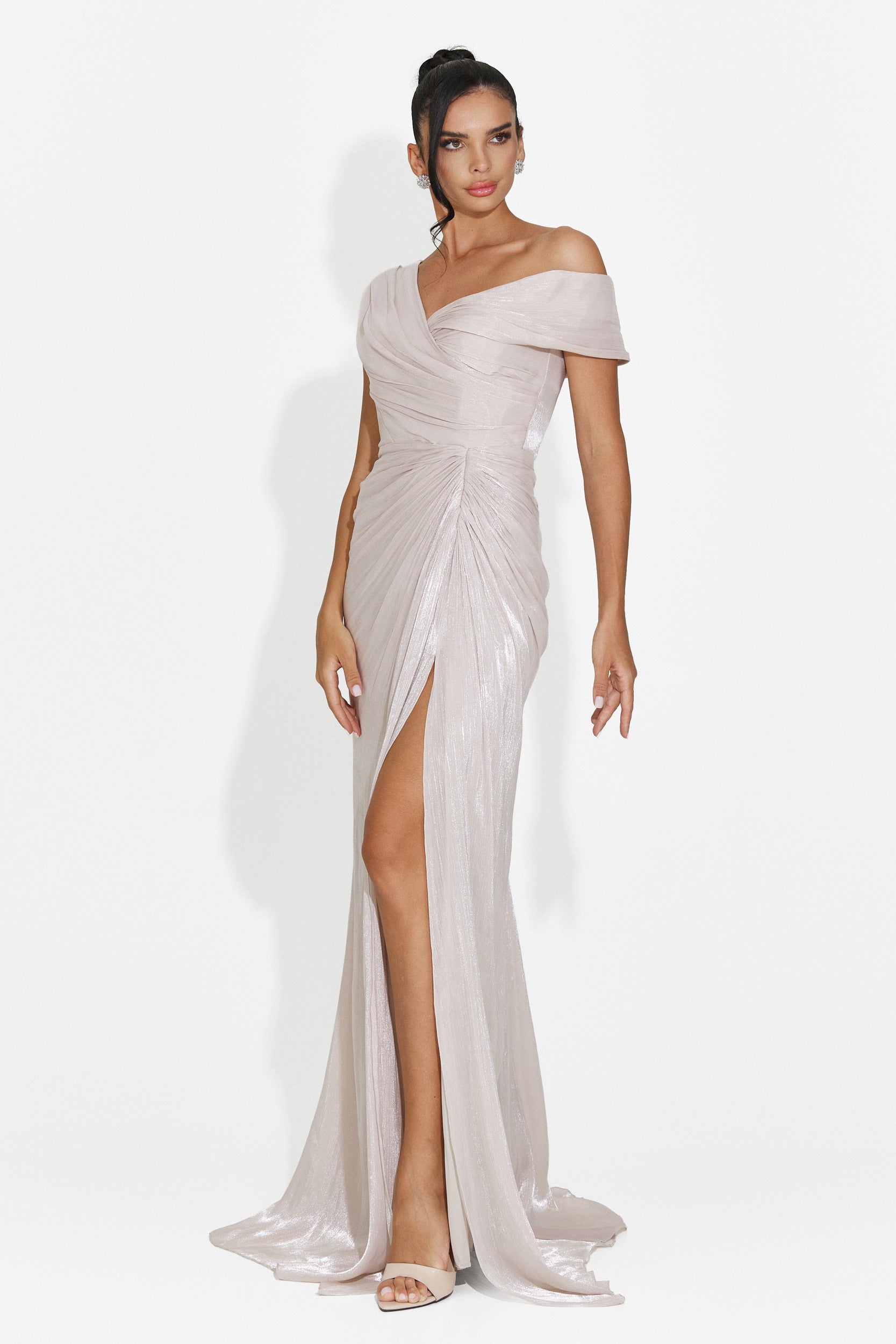 Rochie dama lunga bej Wagner Bogas