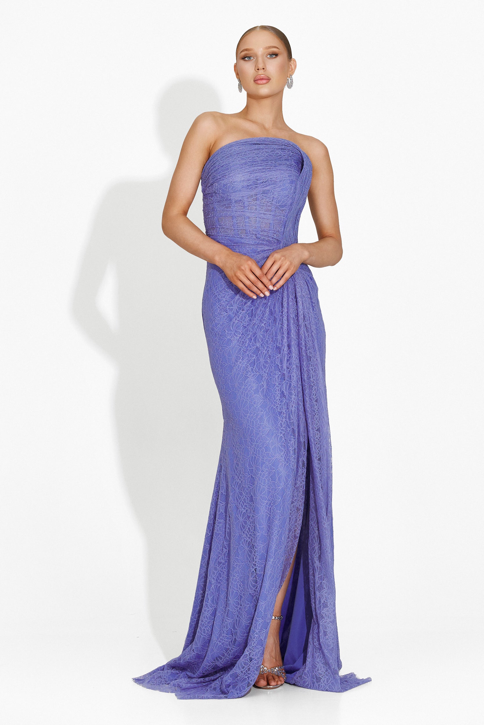 Rochie dama lunga bleu Apryl Bogas