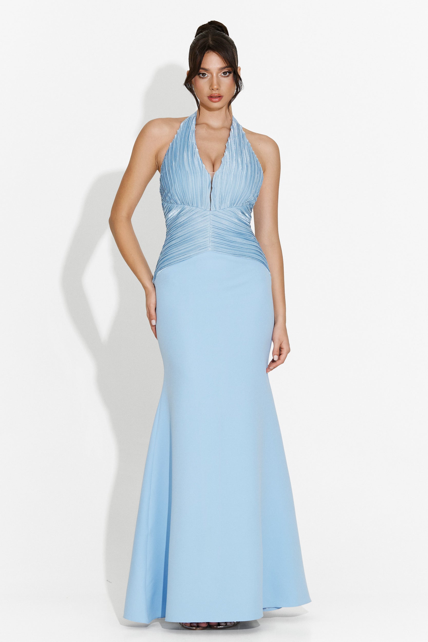 Long blue dress for ladies Cicy Bogas