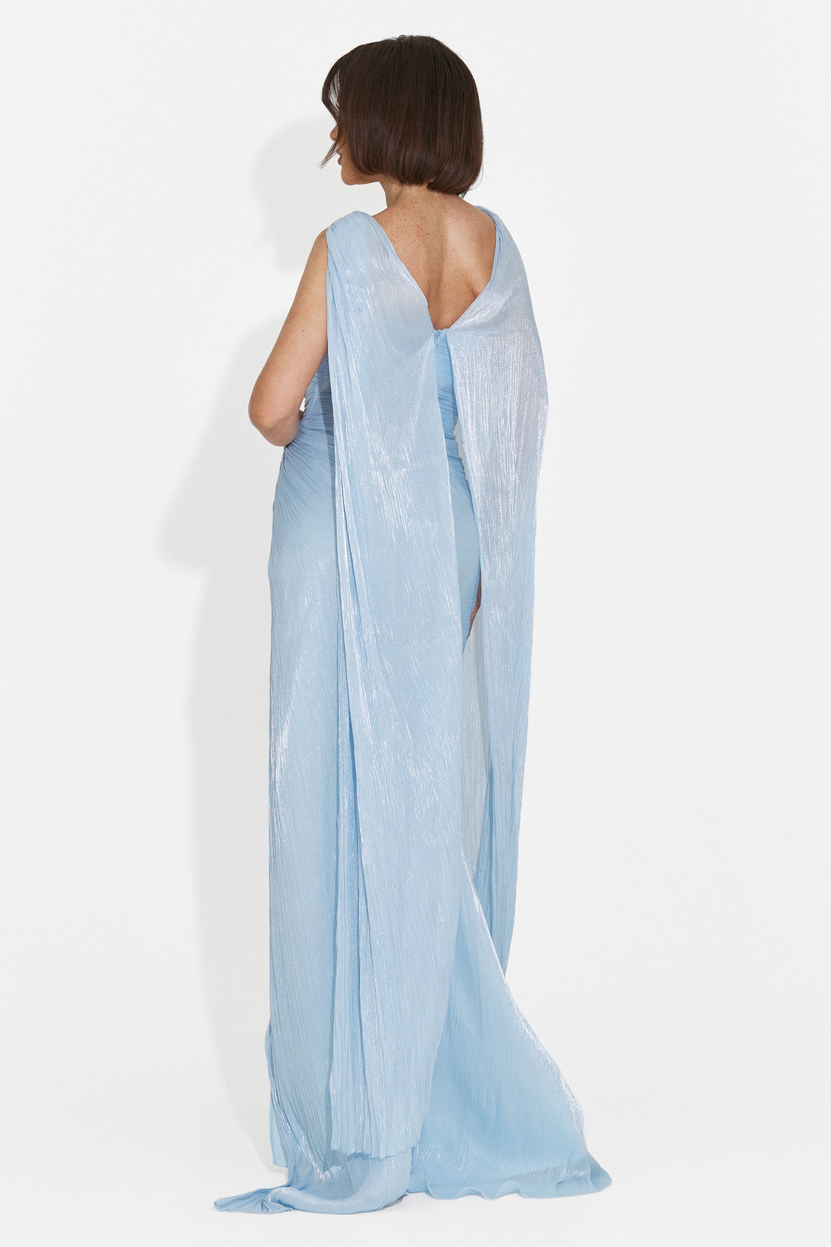Rochie dama lunga bleu Greta Bogas