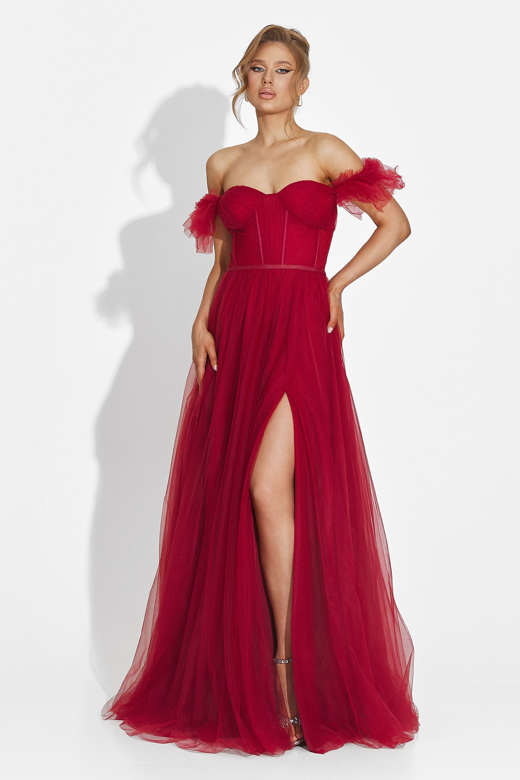 Janiece Bogas Burgundy Long Dress for Women