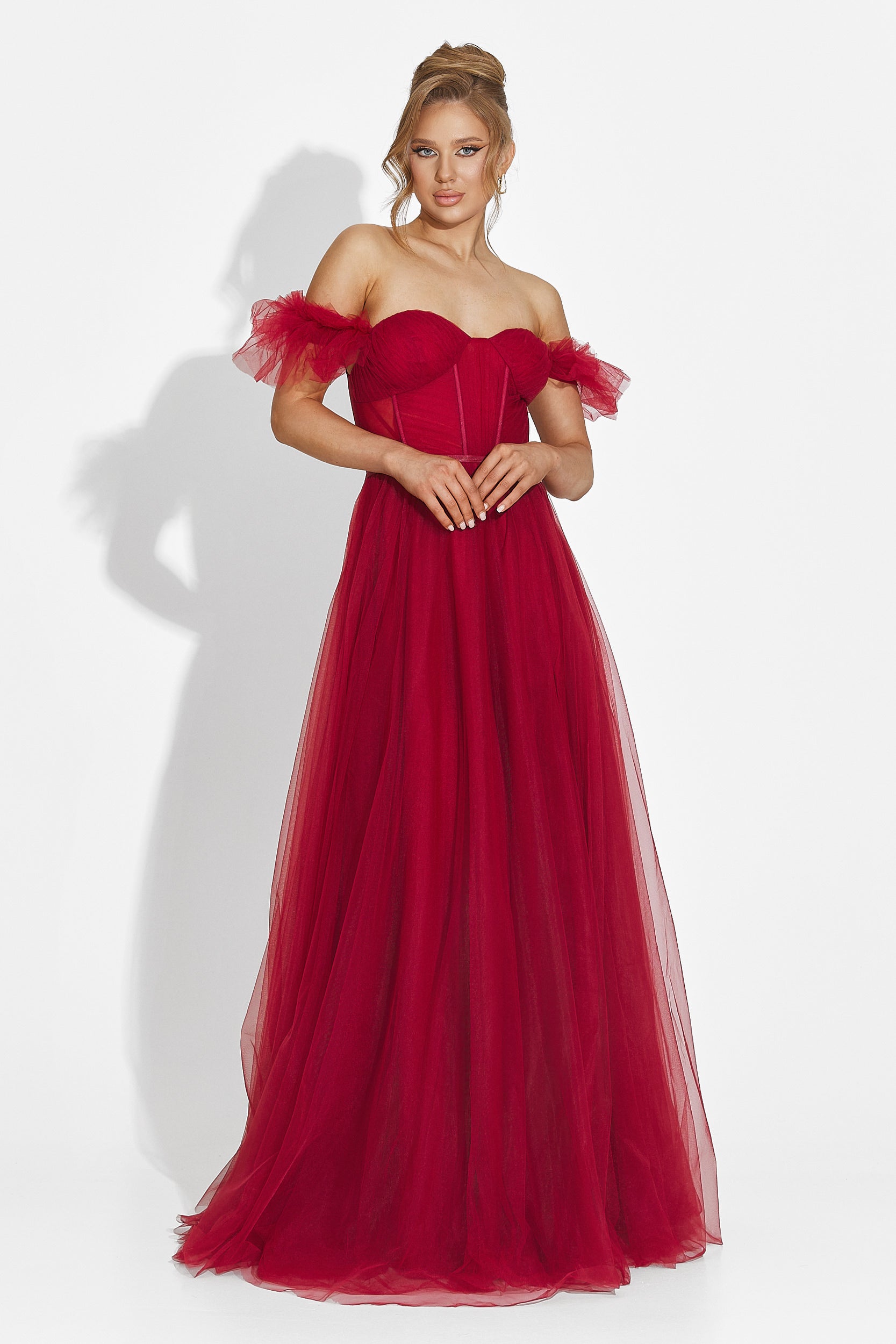 Janiece Bogas Burgundy Long Dress for Women