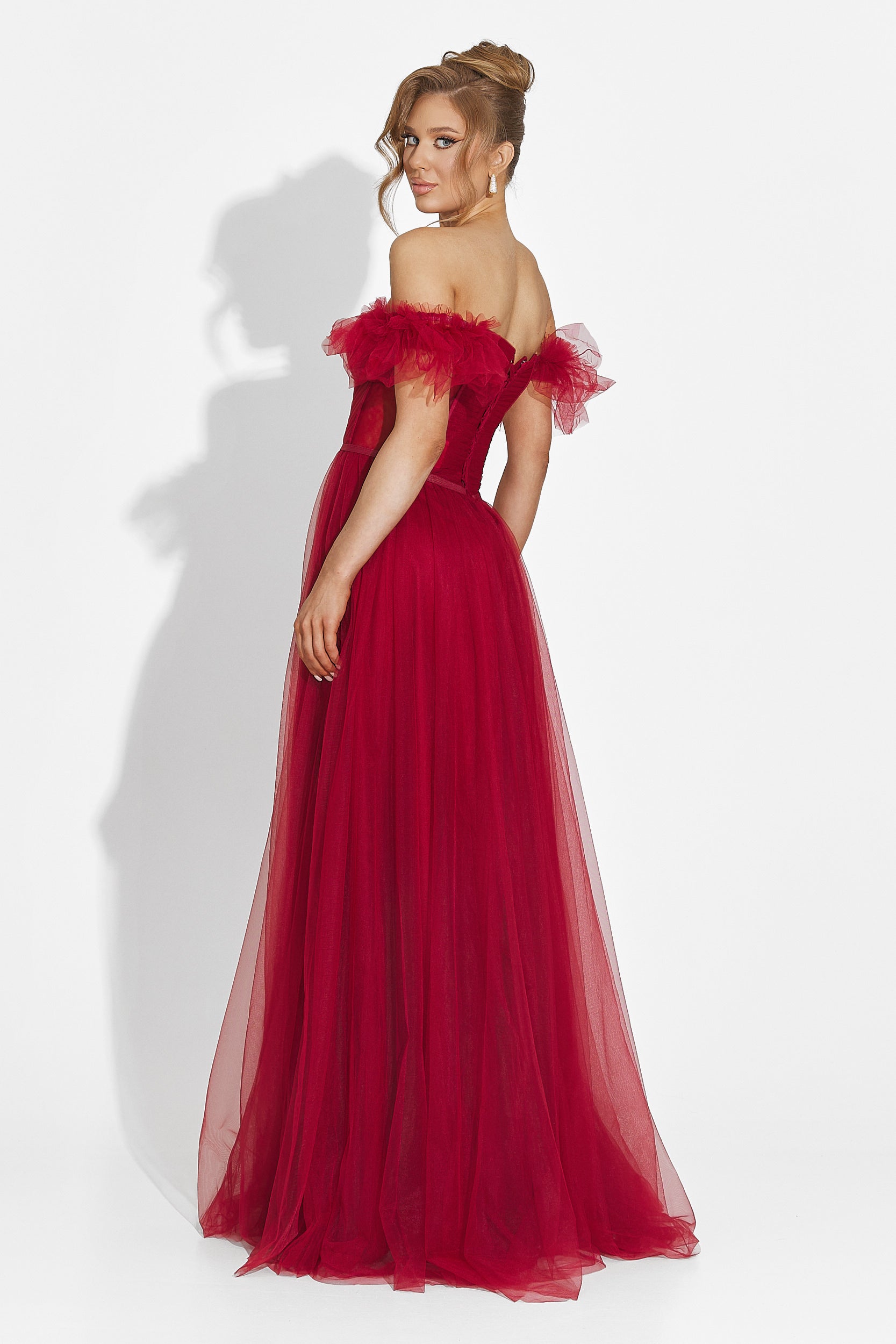 Janiece Bogas Burgundy Long Dress for Women