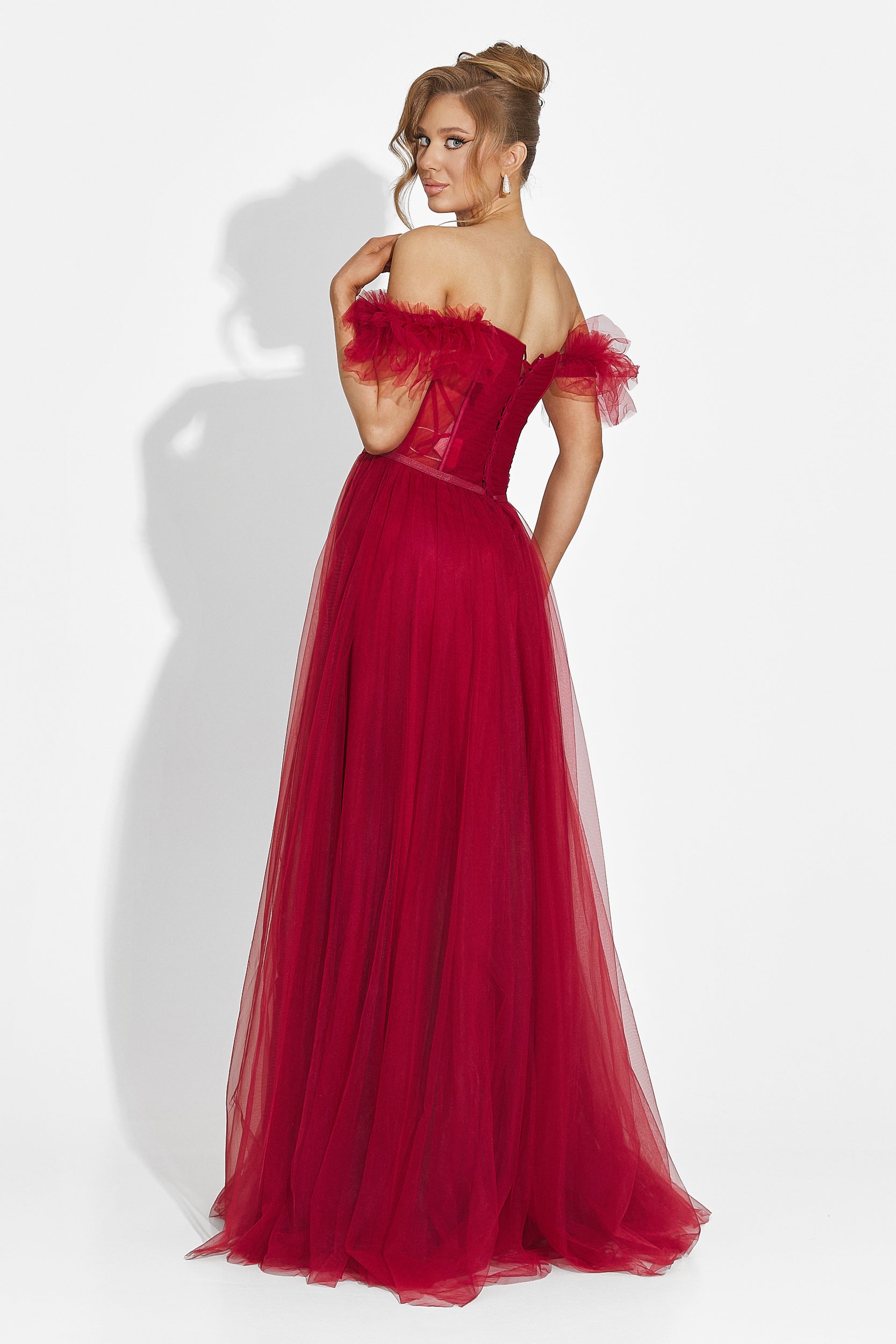 Janiece Bogas Burgundy Long Dress for Women