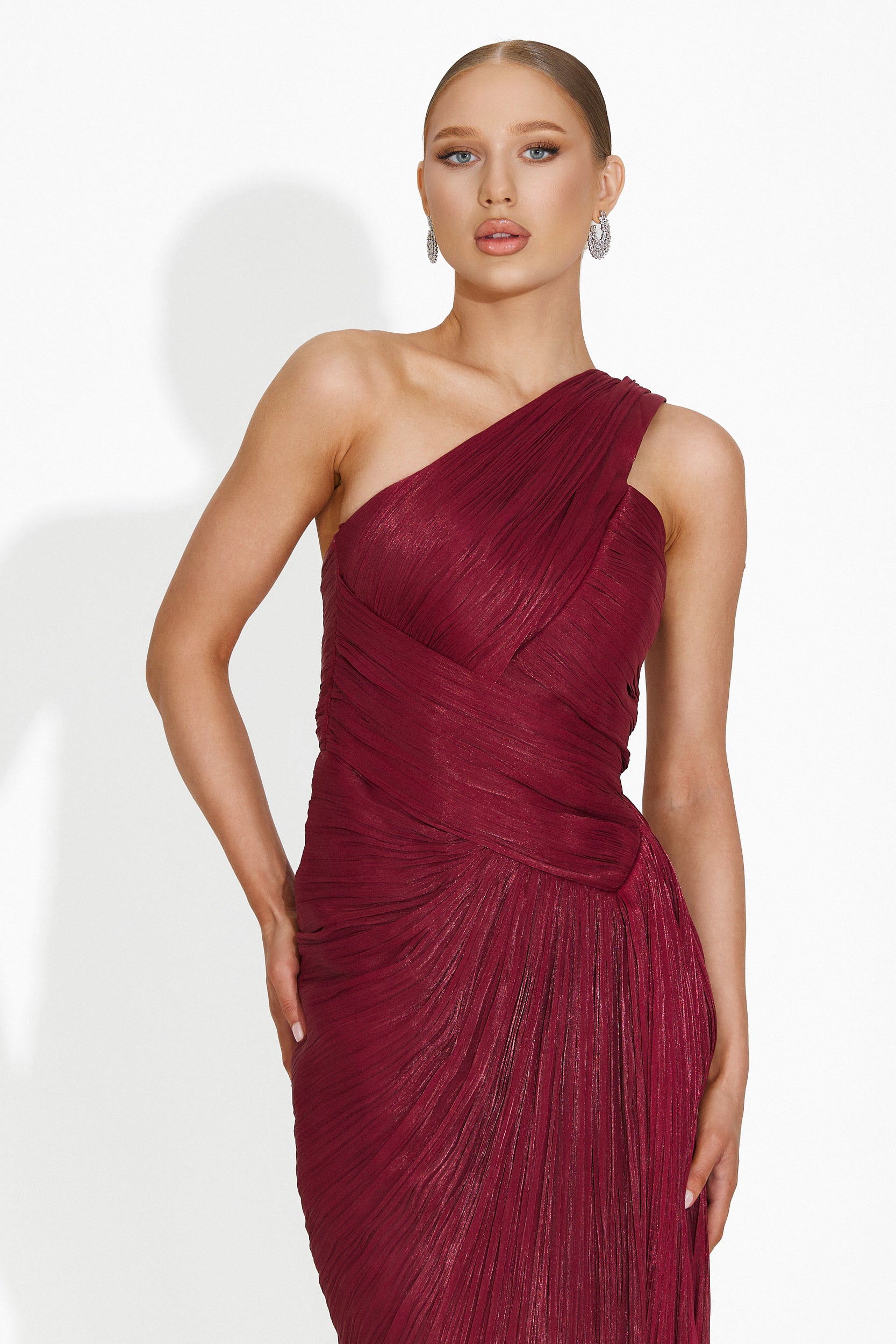 Burgundy long dress for women Rosale Bogas