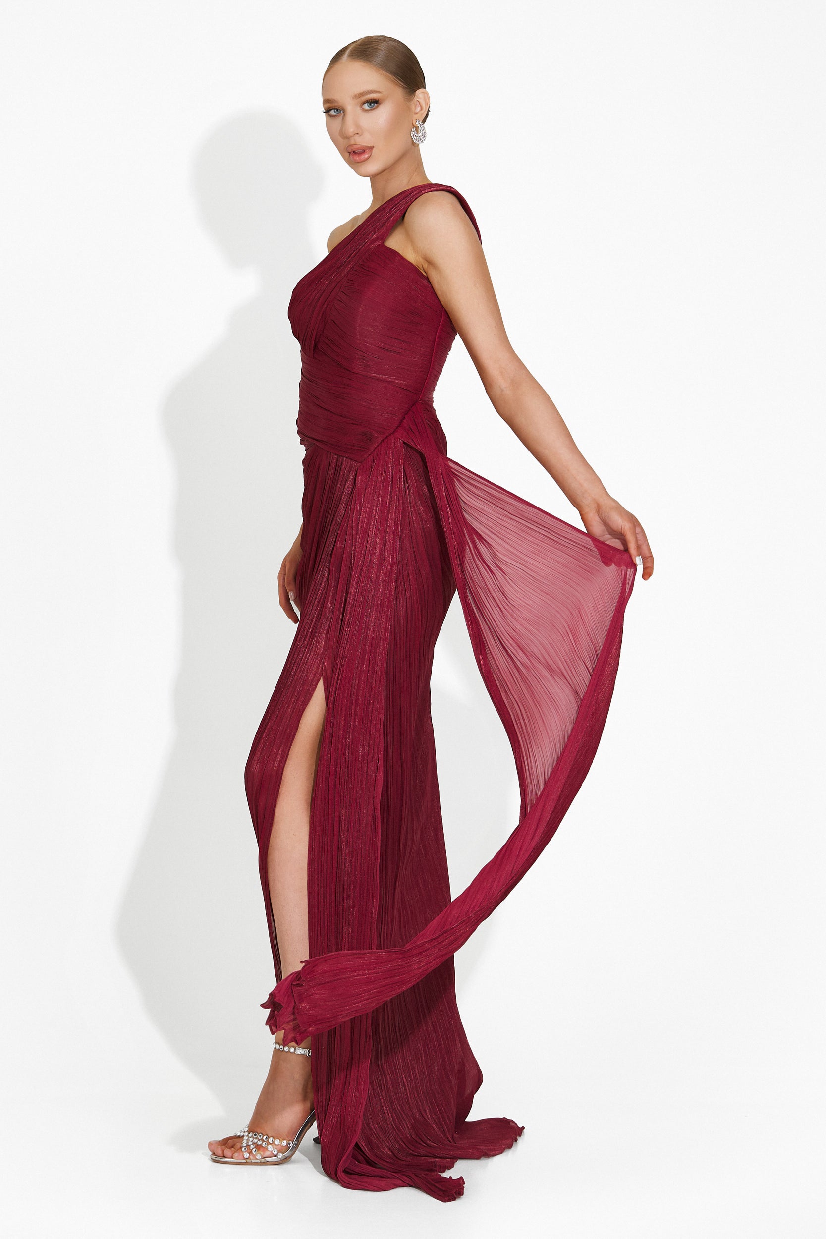Burgundy long dress for women Rosale Bogas