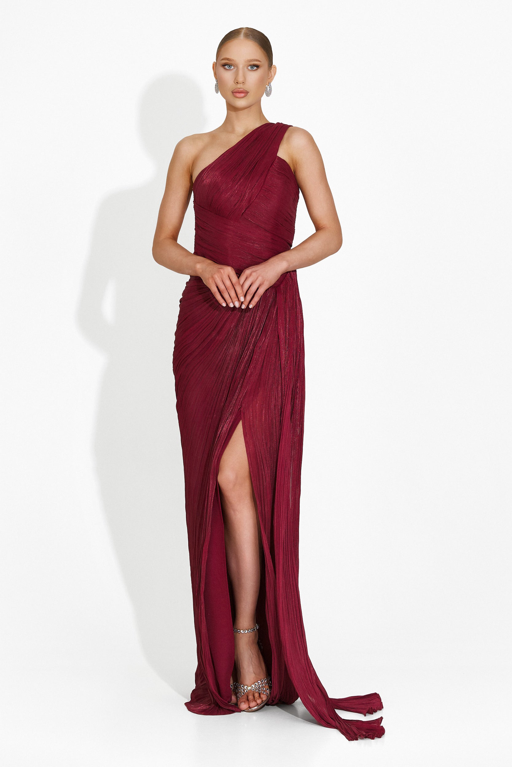 Burgundy long dress for women Rosale Bogas