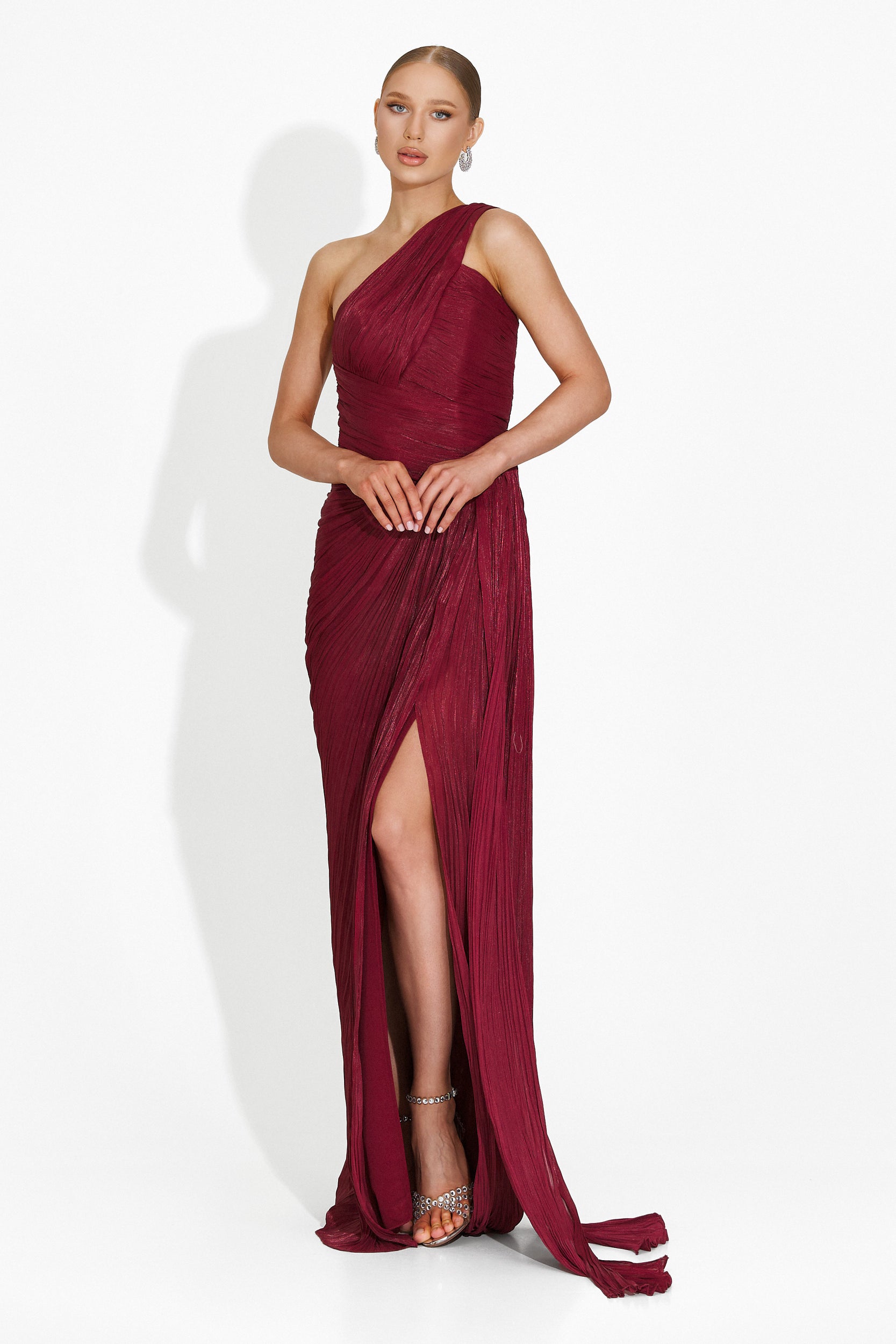 Burgundy long dress for women Rosale Bogas