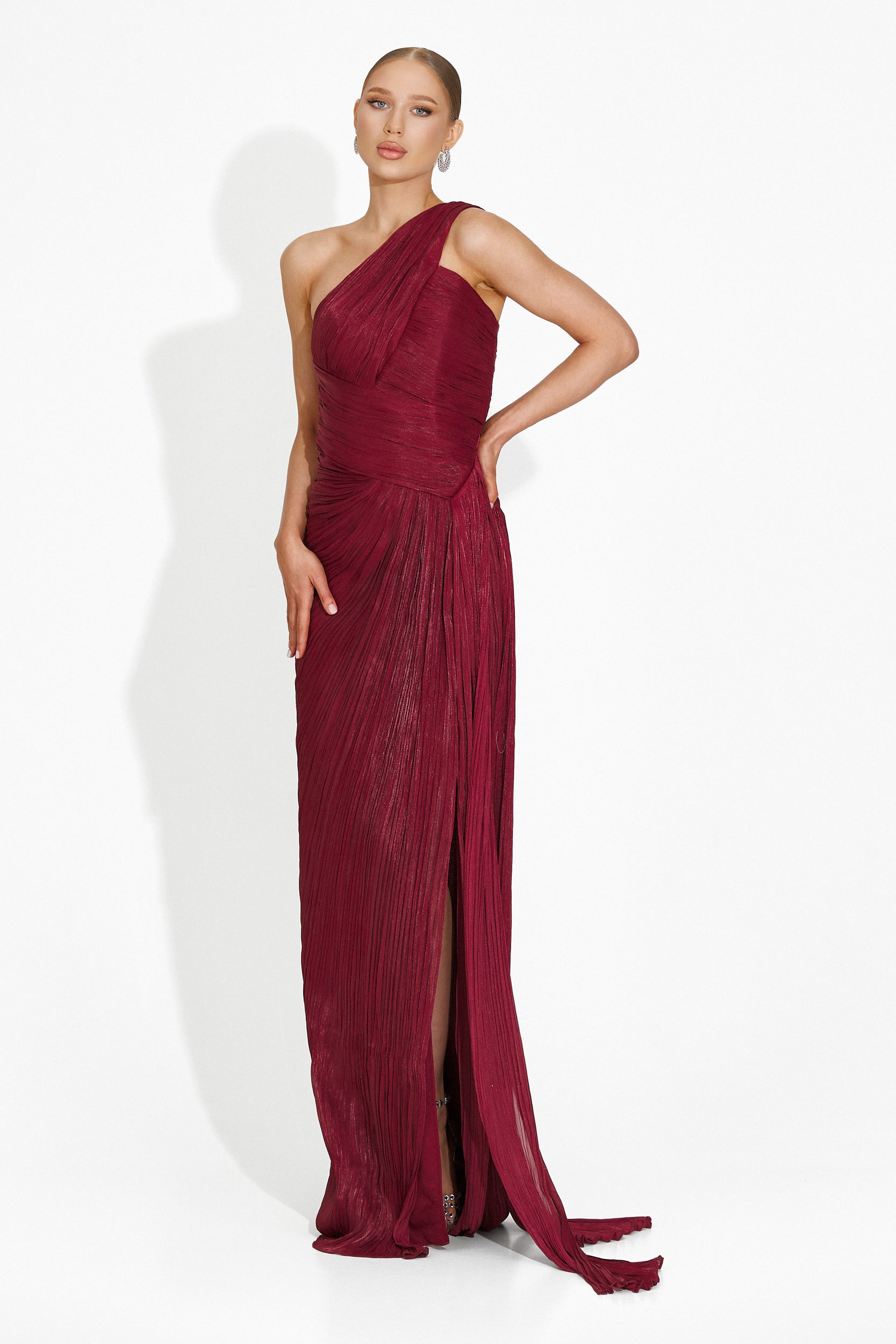 Burgundy long dress for women Rosale Bogas