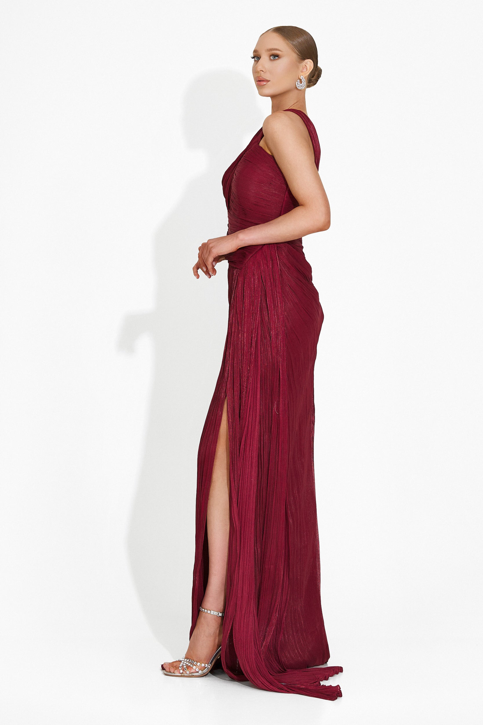 Burgundy long dress for women Rosale Bogas