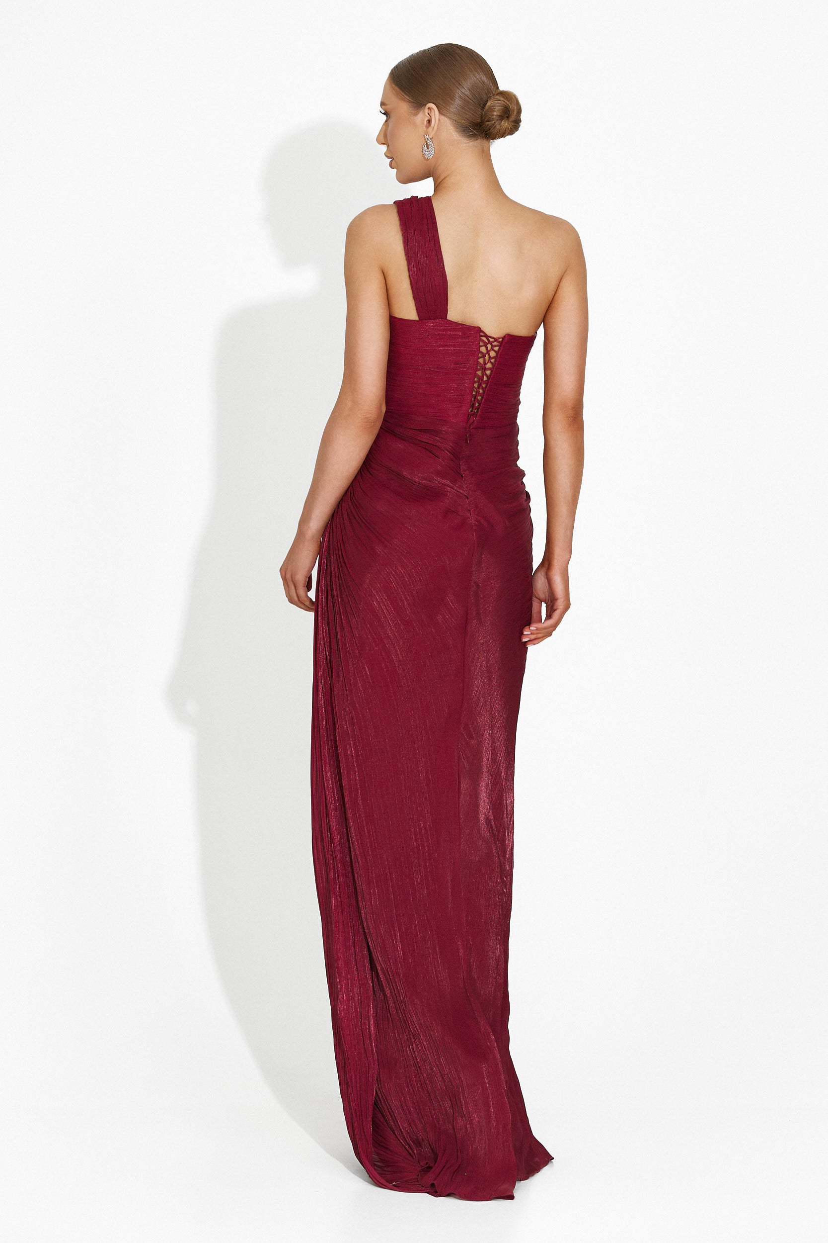 Burgundy long dress for women Rosale Bogas