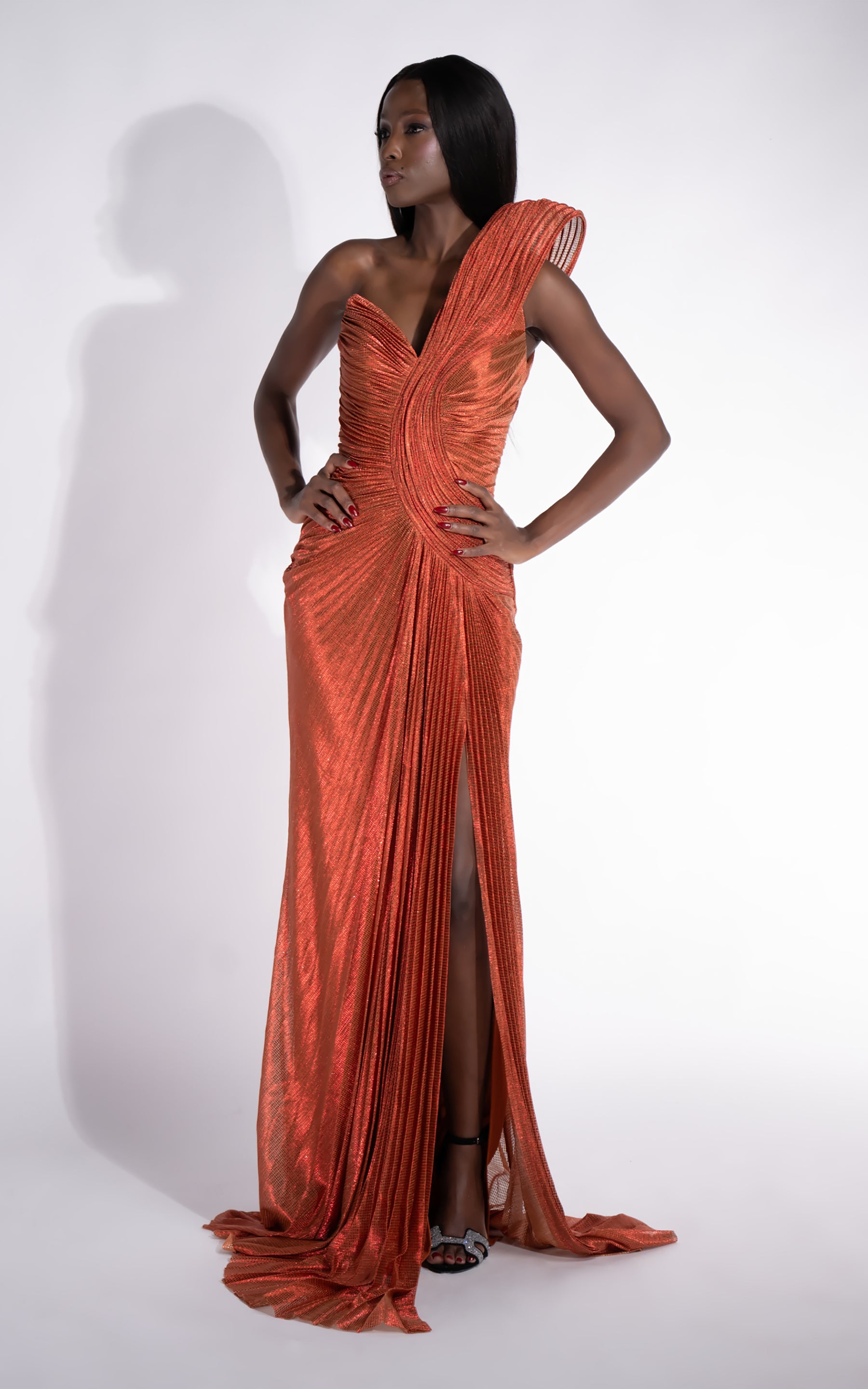 Ariael Bogas Long Brick Red Dress for Women