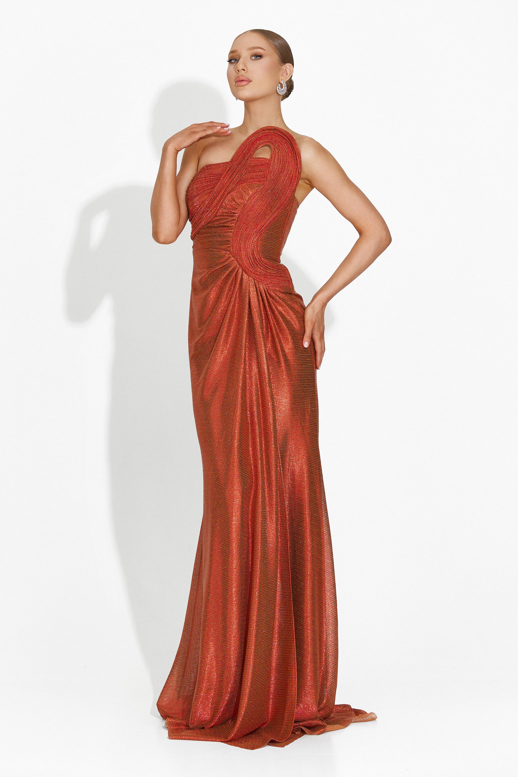 Long brick red dress Almata Bogas